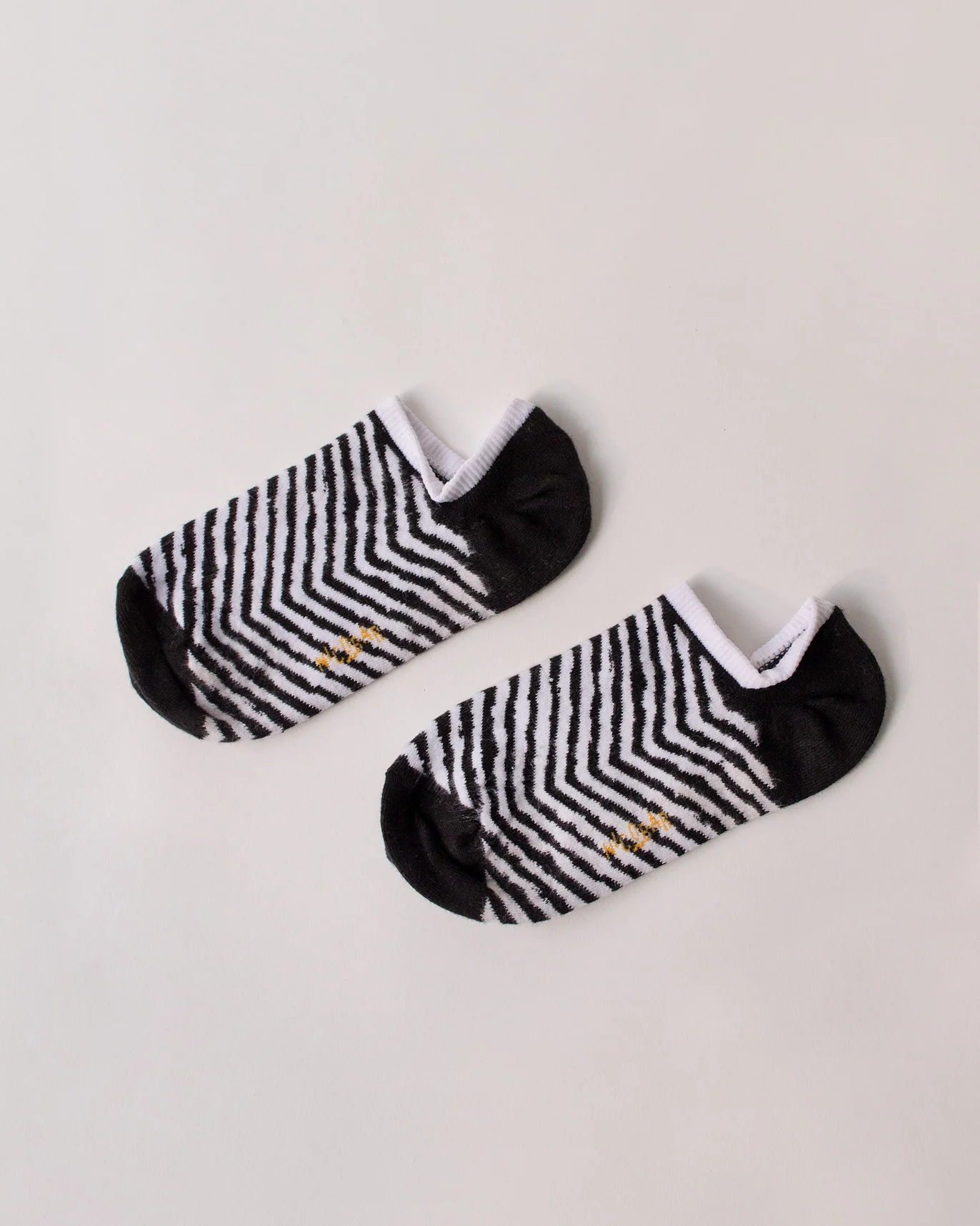 Chevron Stripe Socks - Black & White - Image 2
