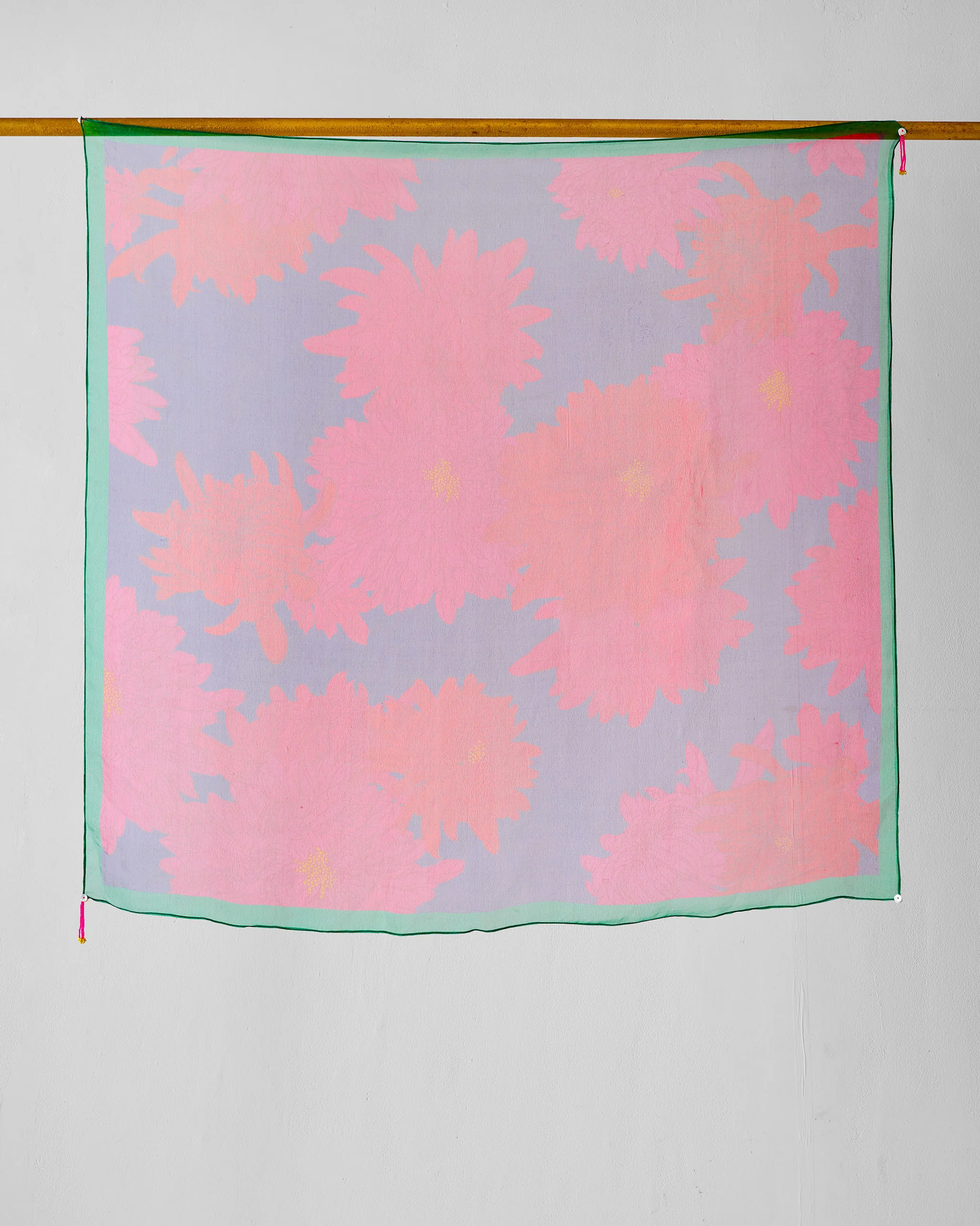 Chrysanthemum Bloom Scarf - Purple - Image 4
