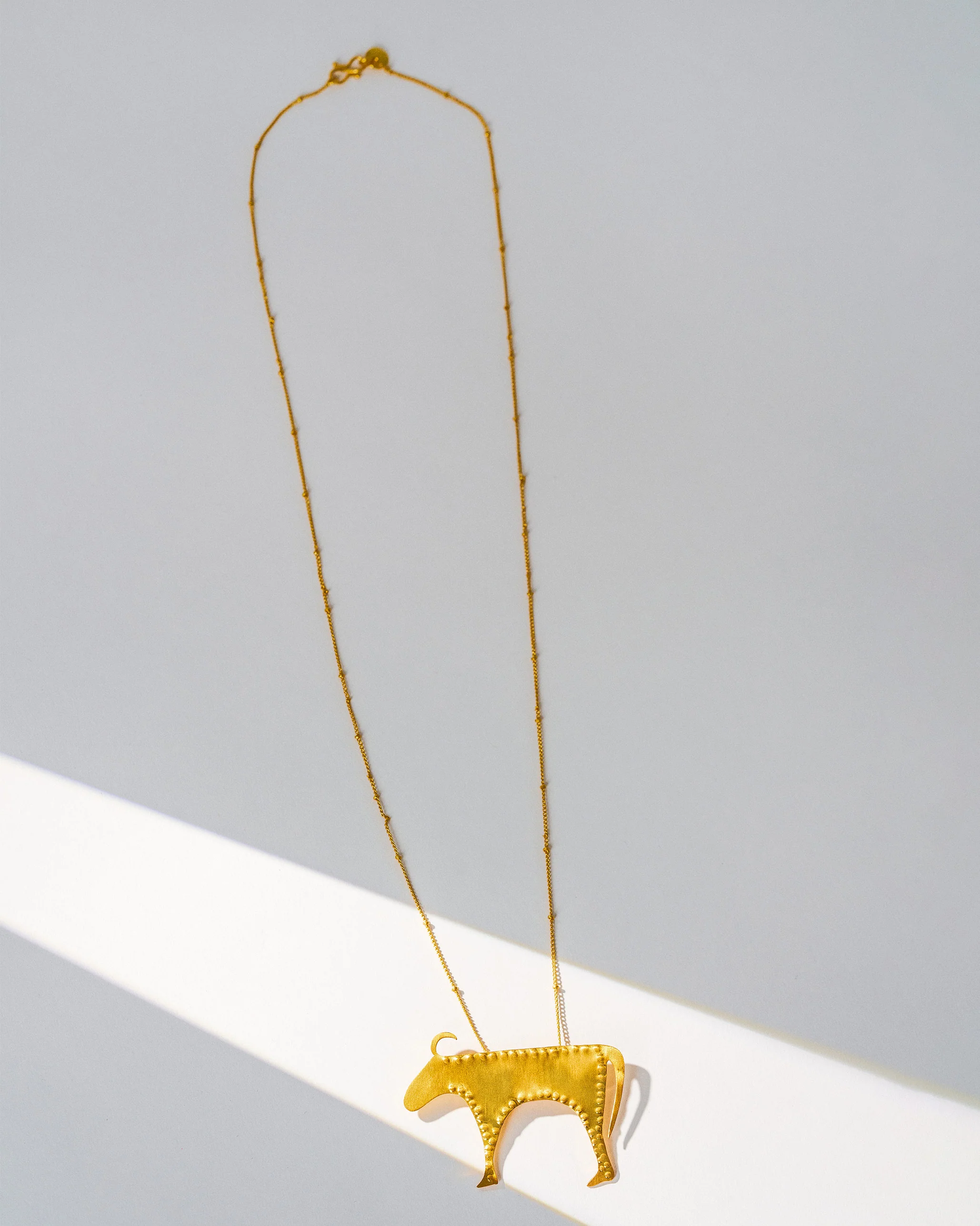 Chunky Bull Necklace - Gold - Image 5