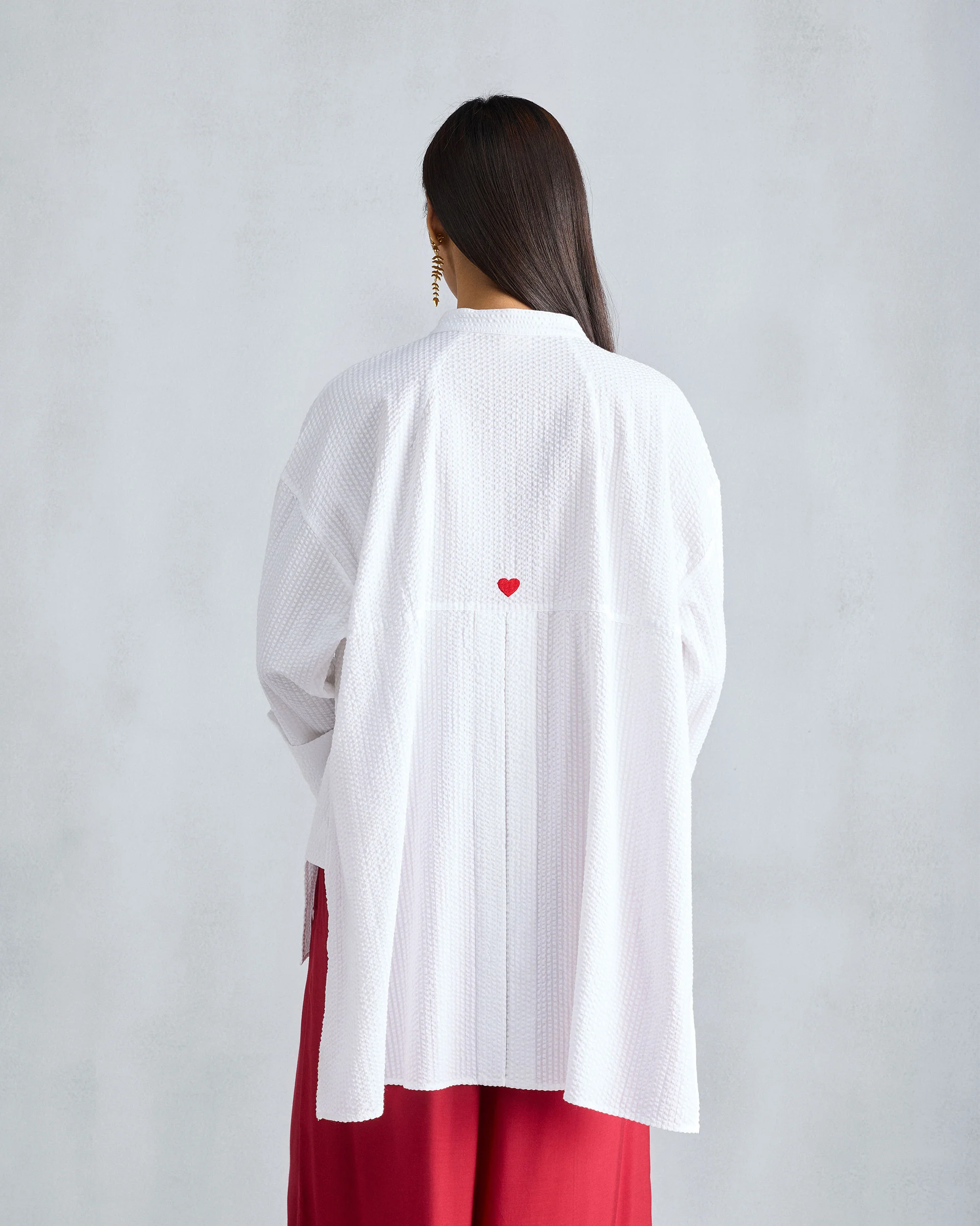 Cirrus Shirt - White Seersucker - Image 4