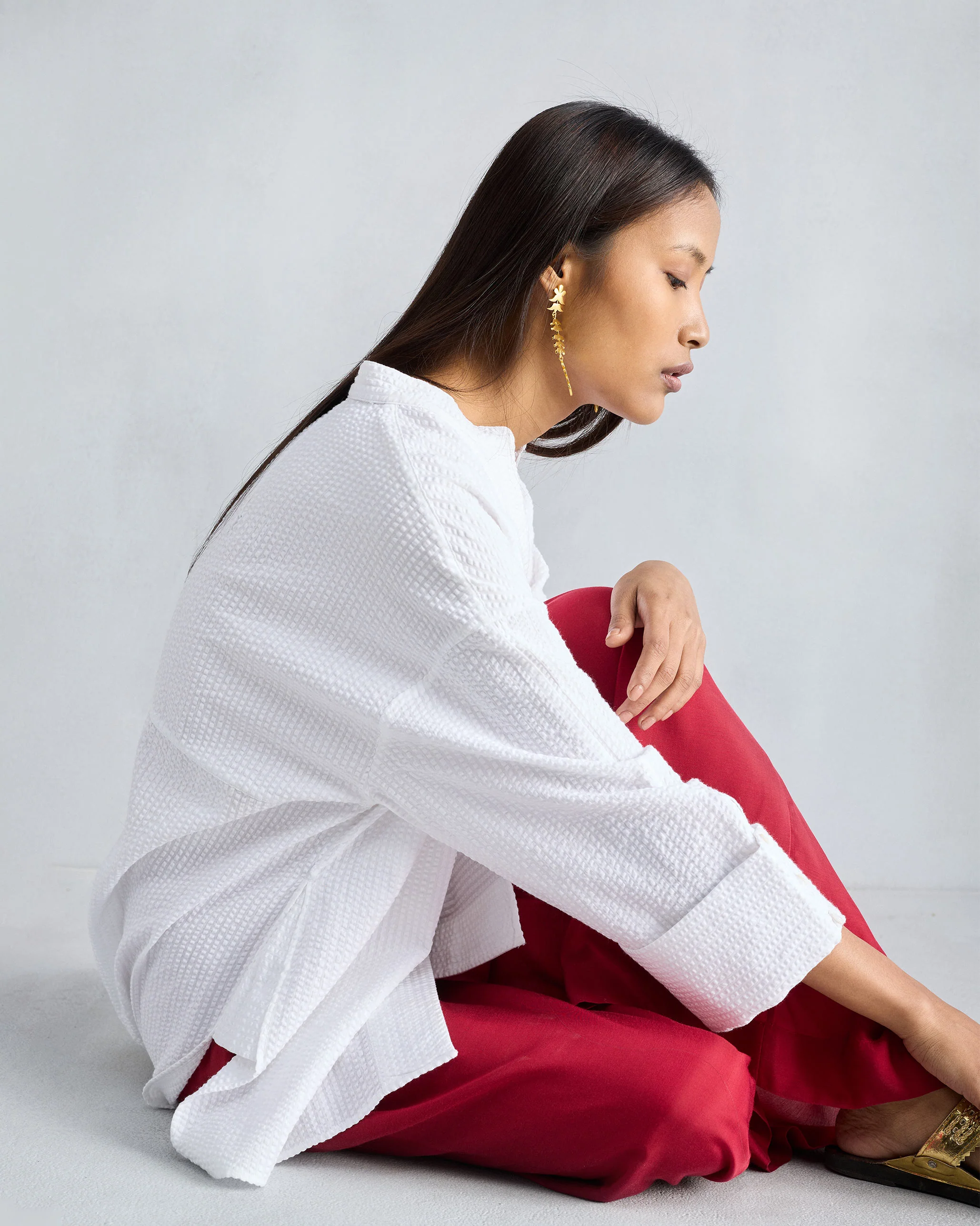 Cirrus Shirt - White Seersucker - Image 7