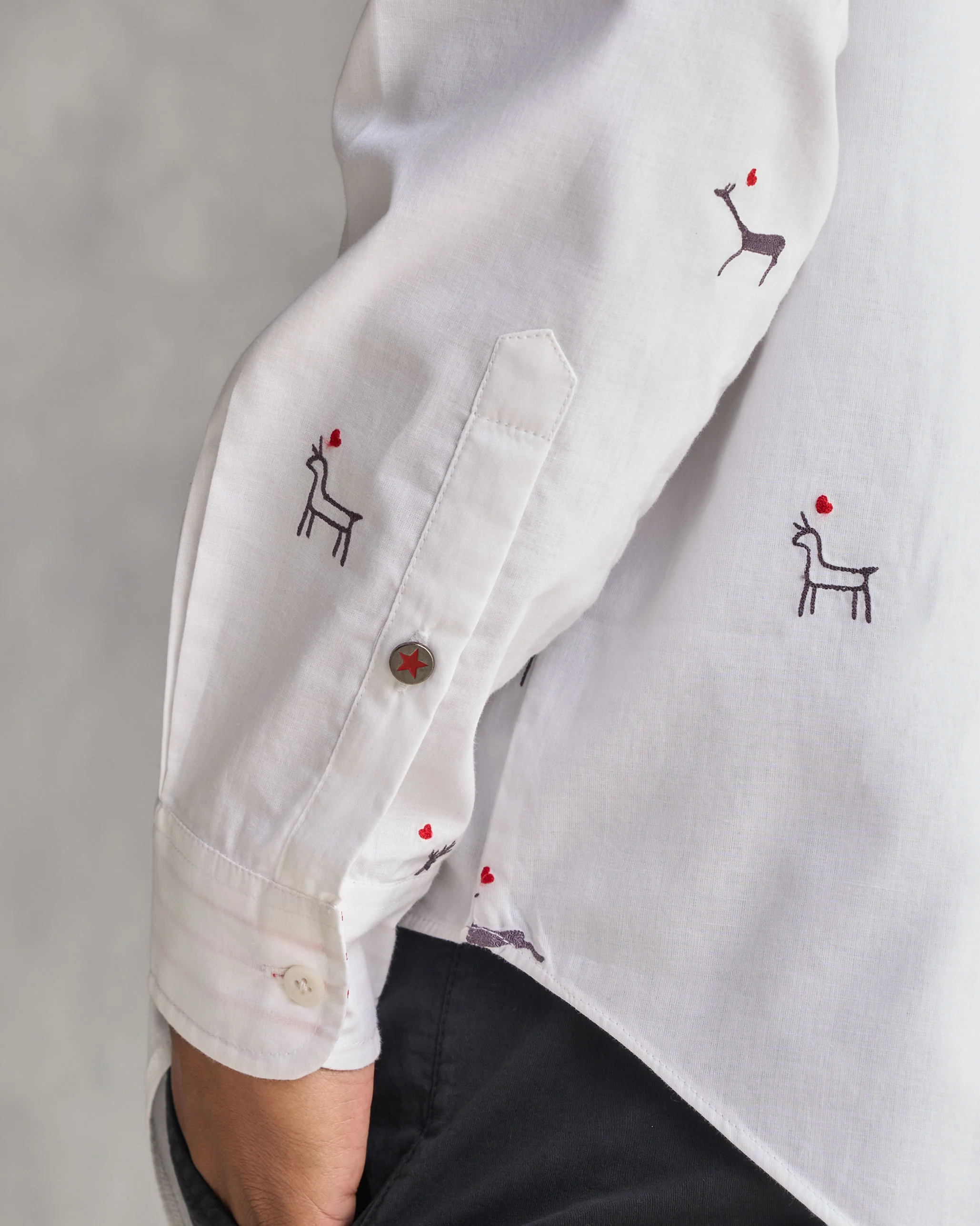 Classic Band Collar Shirt - Multi - Image 2