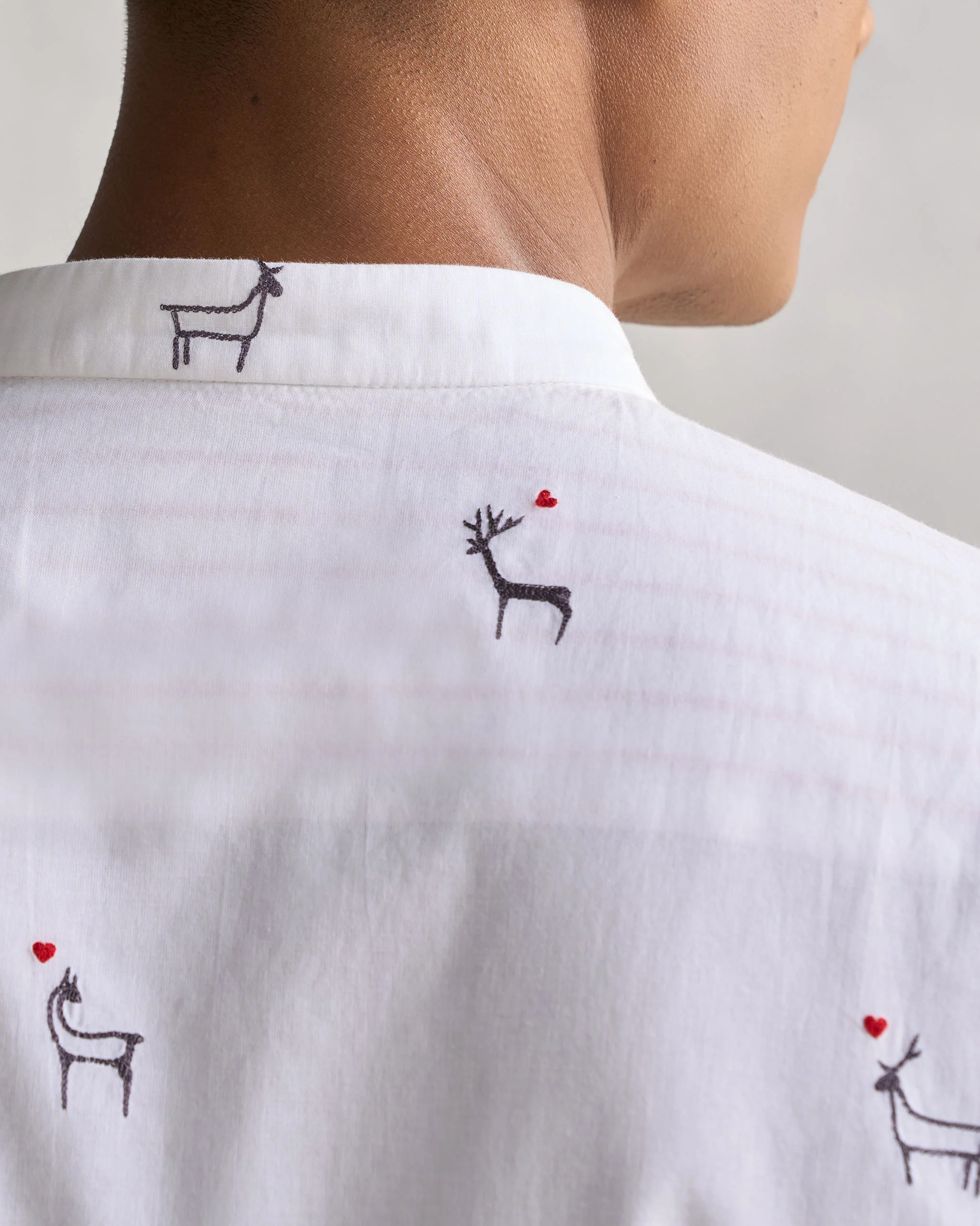 Classic Band Collar Shirt - Multi - Image 3