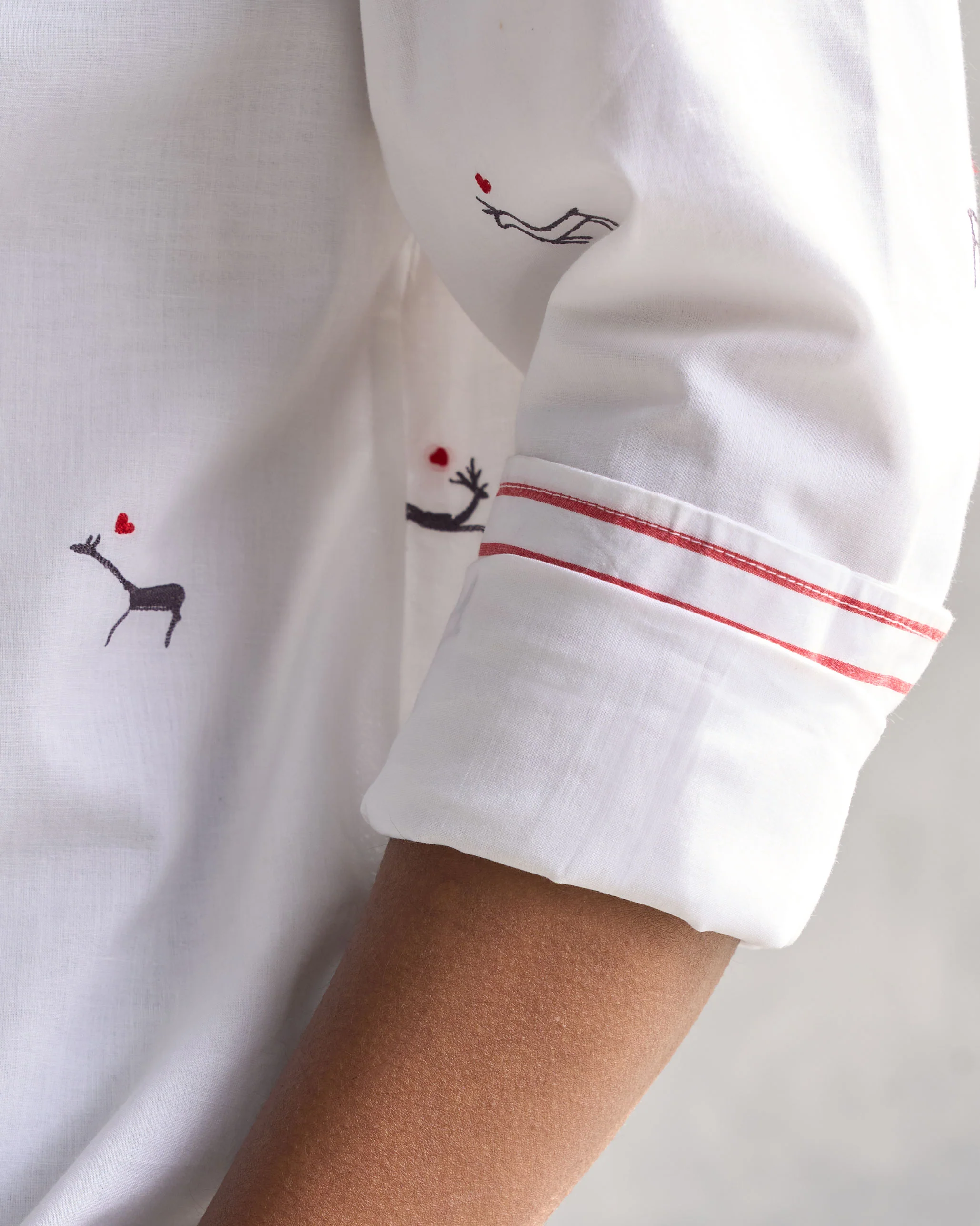 Classic Band Collar Shirt - Multi - Image 4