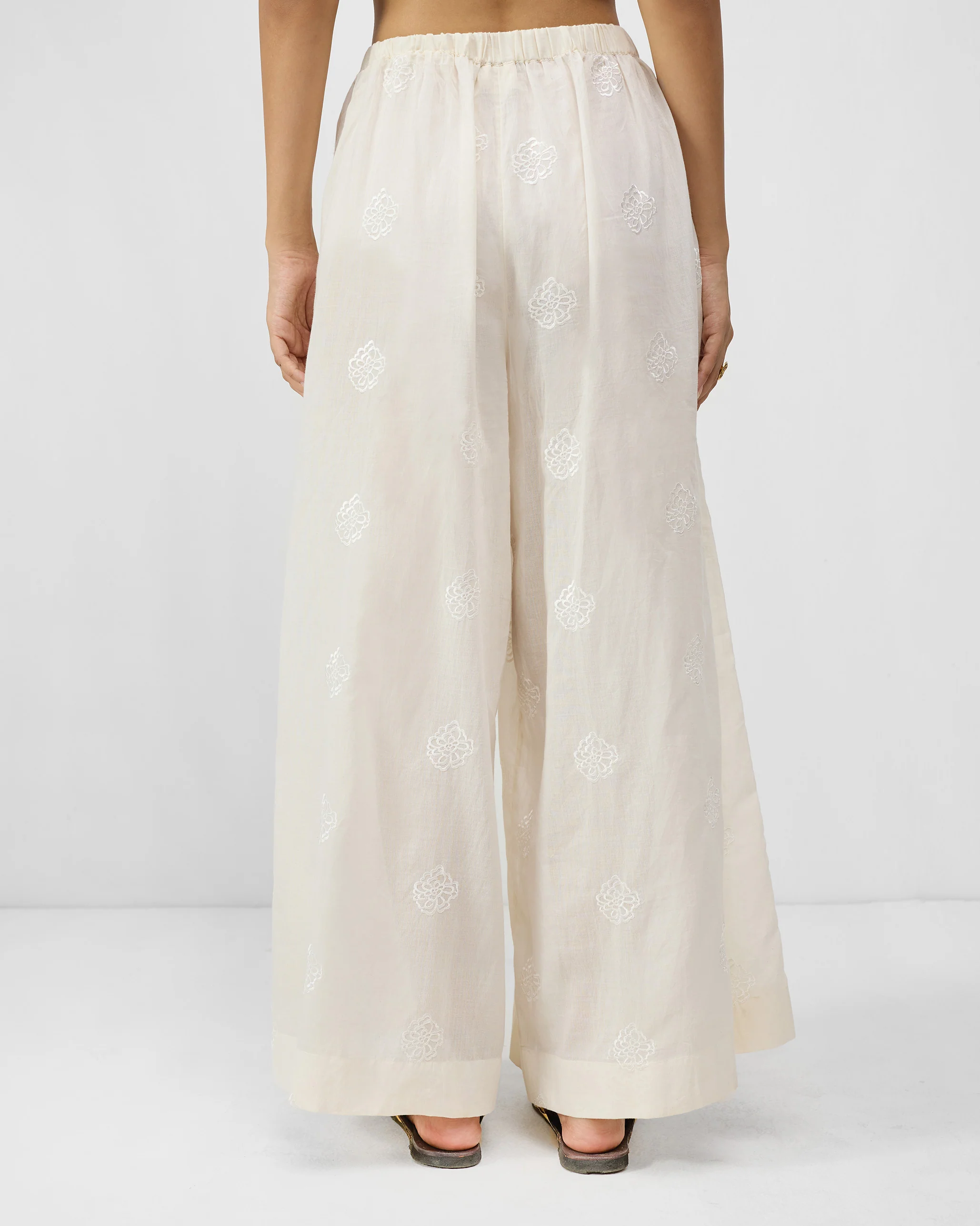 Classic Pyjamas - Ivory Embroidered - Image 2