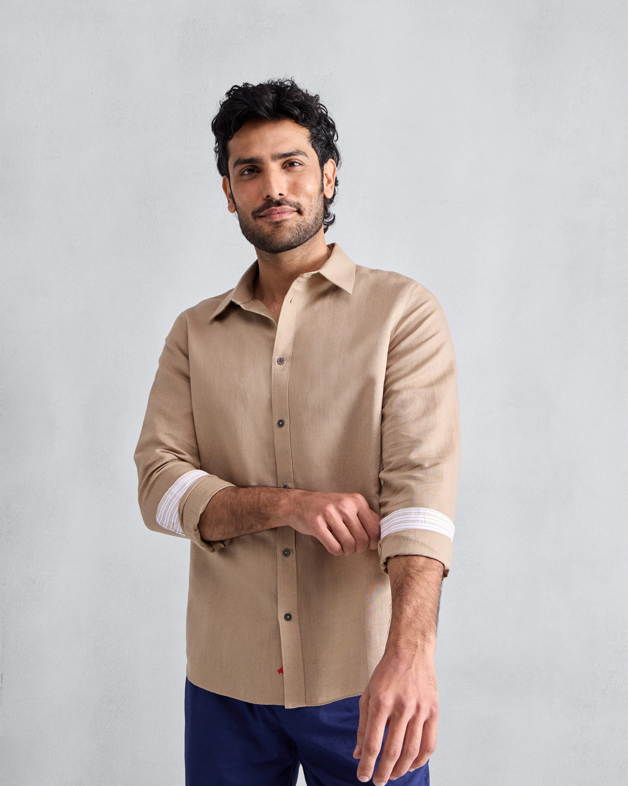 Classic Shirt - Beige - Image 6
