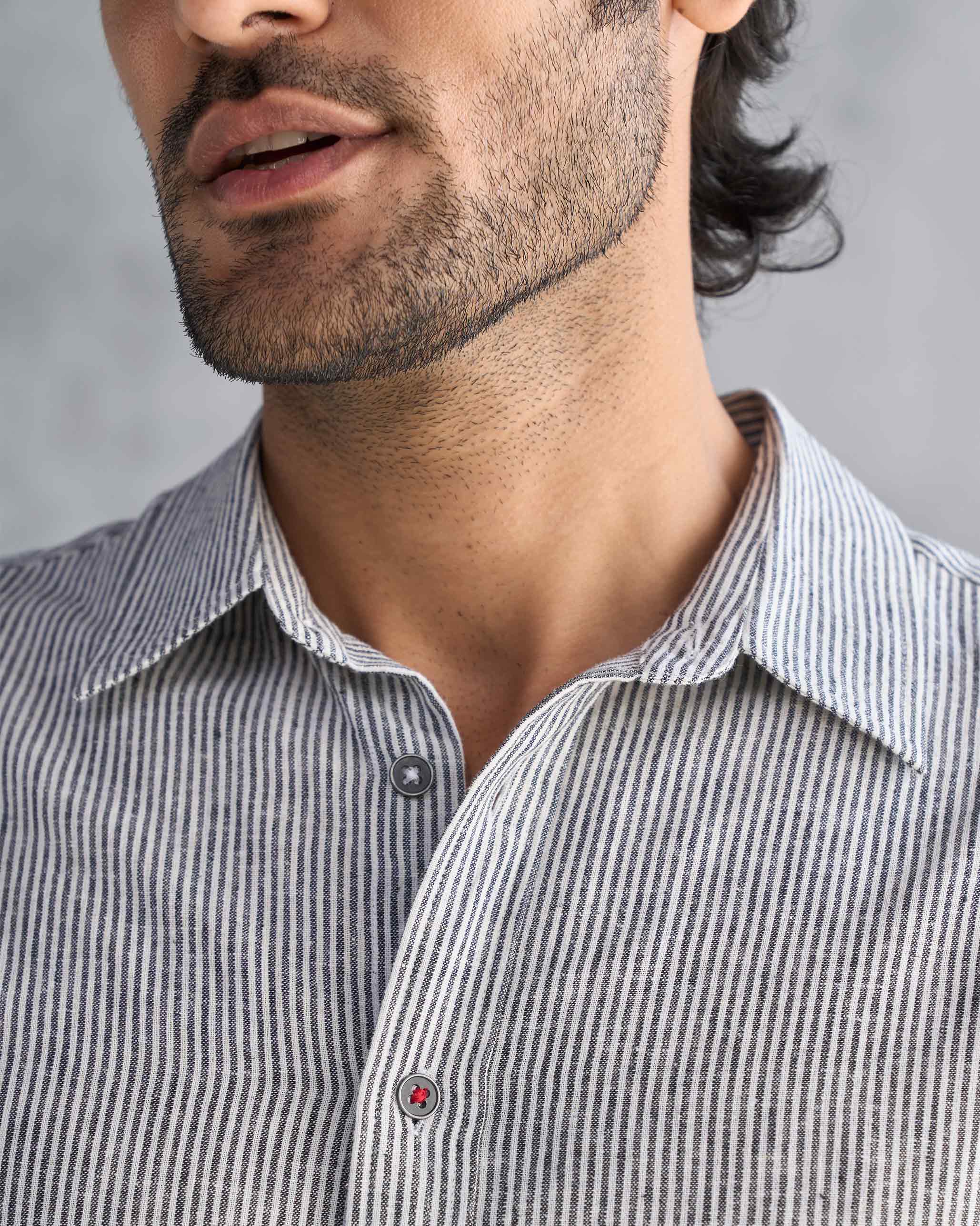 Classic Shirt - Charcoal Stripe - Image 3
