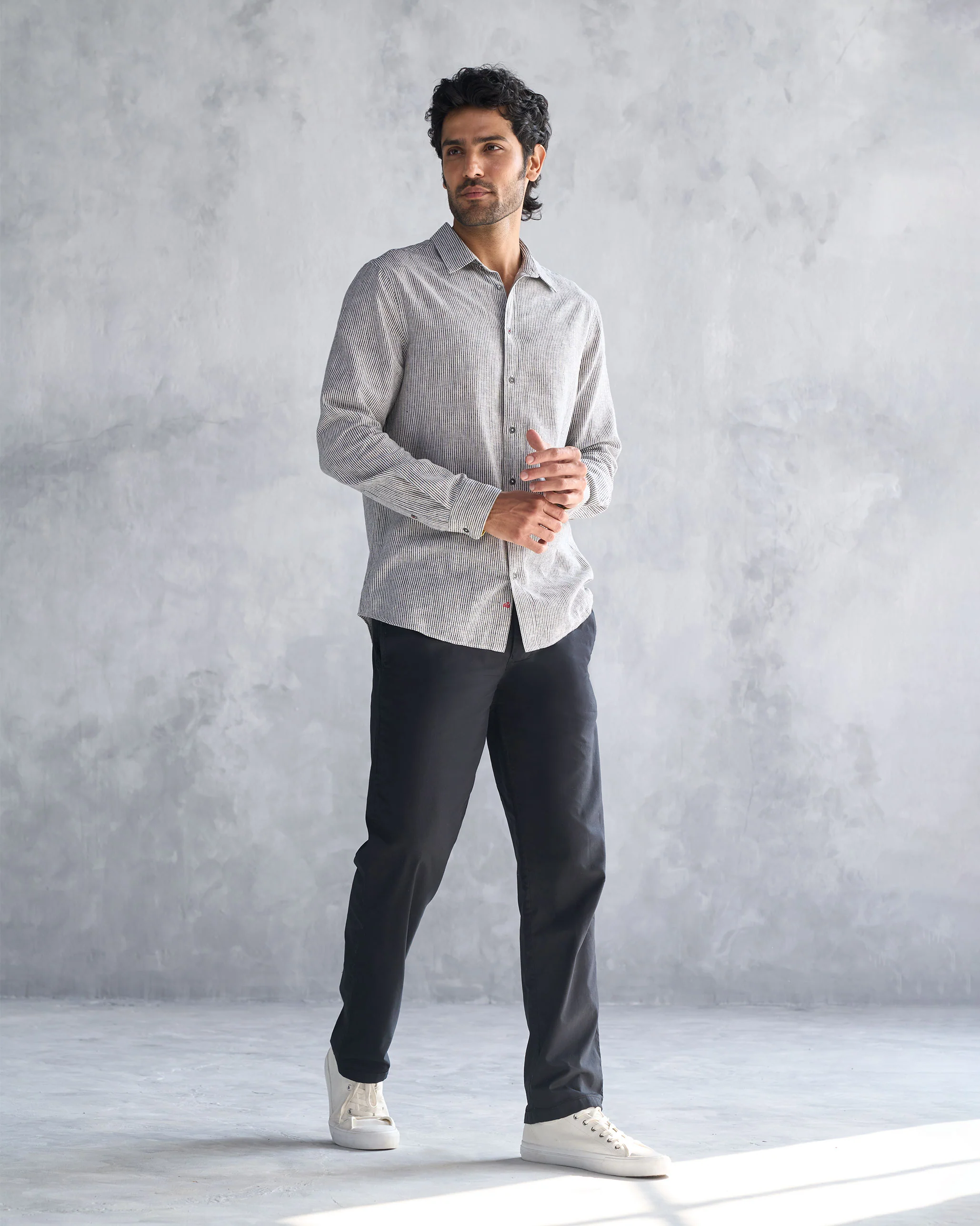 Classic Shirt - Charcoal Stripe - Image 6