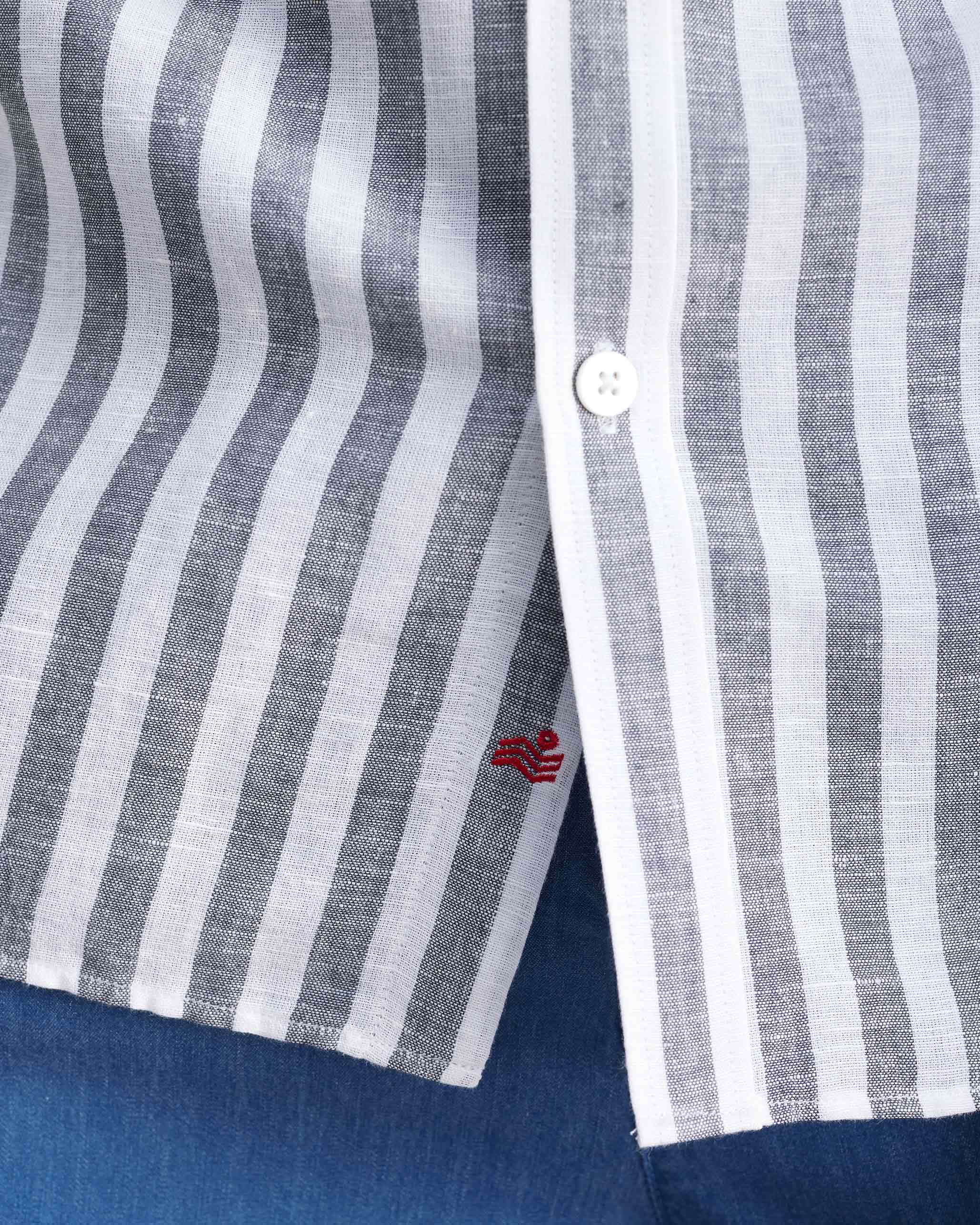 Classic Shirt - Charcoal & White Stripes - Image 4