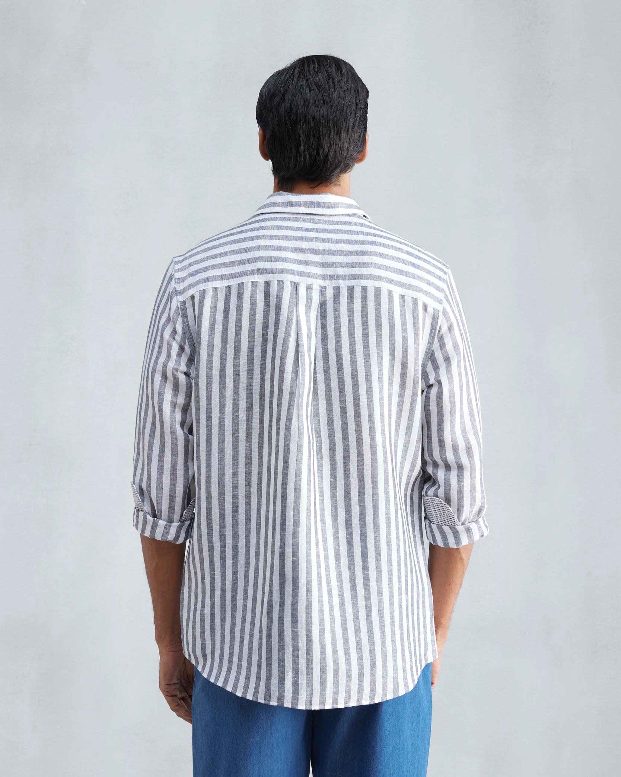 Classic Shirt - Charcoal & White Stripes - Image 5