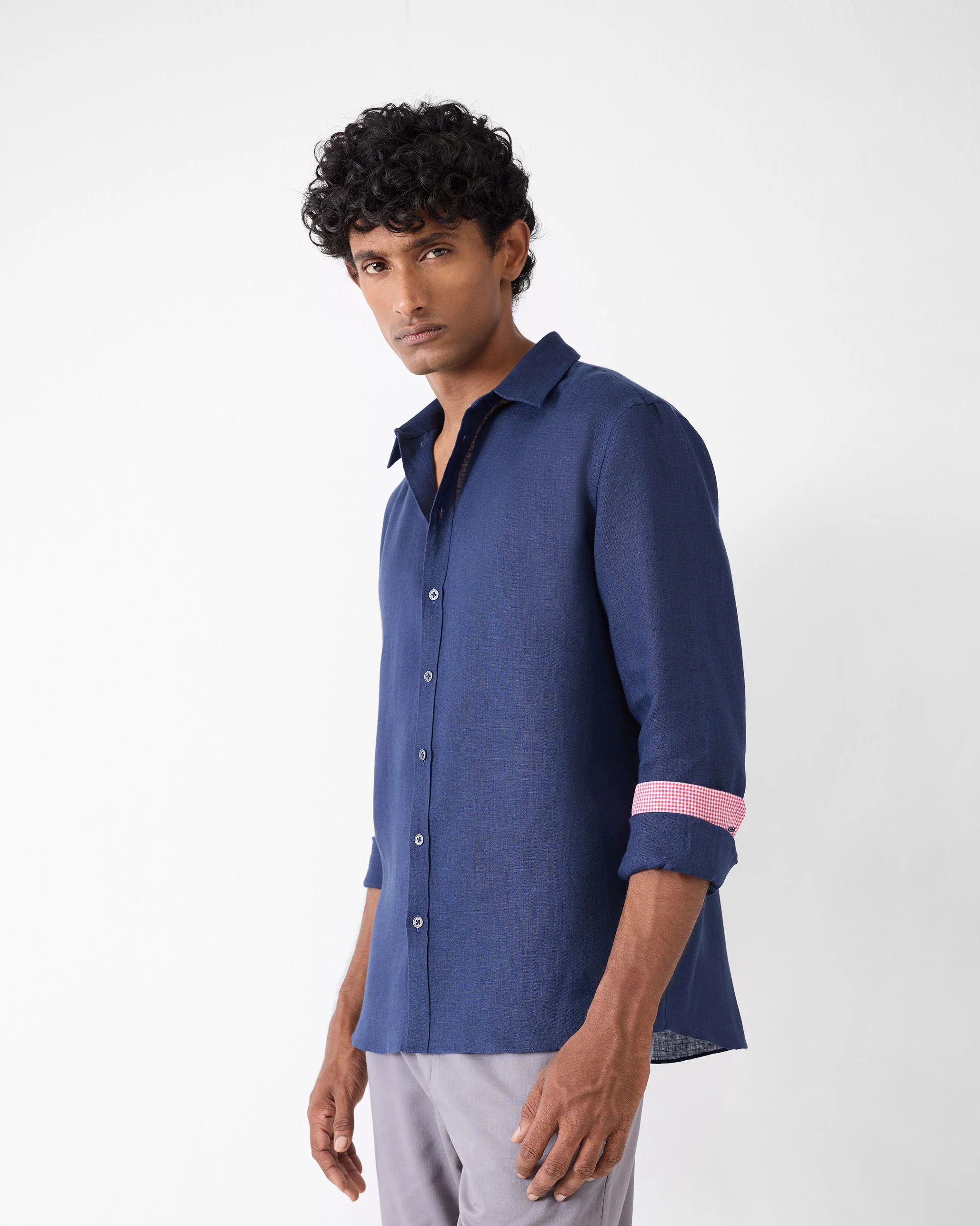 Classic Shirt - Navy - Image 4