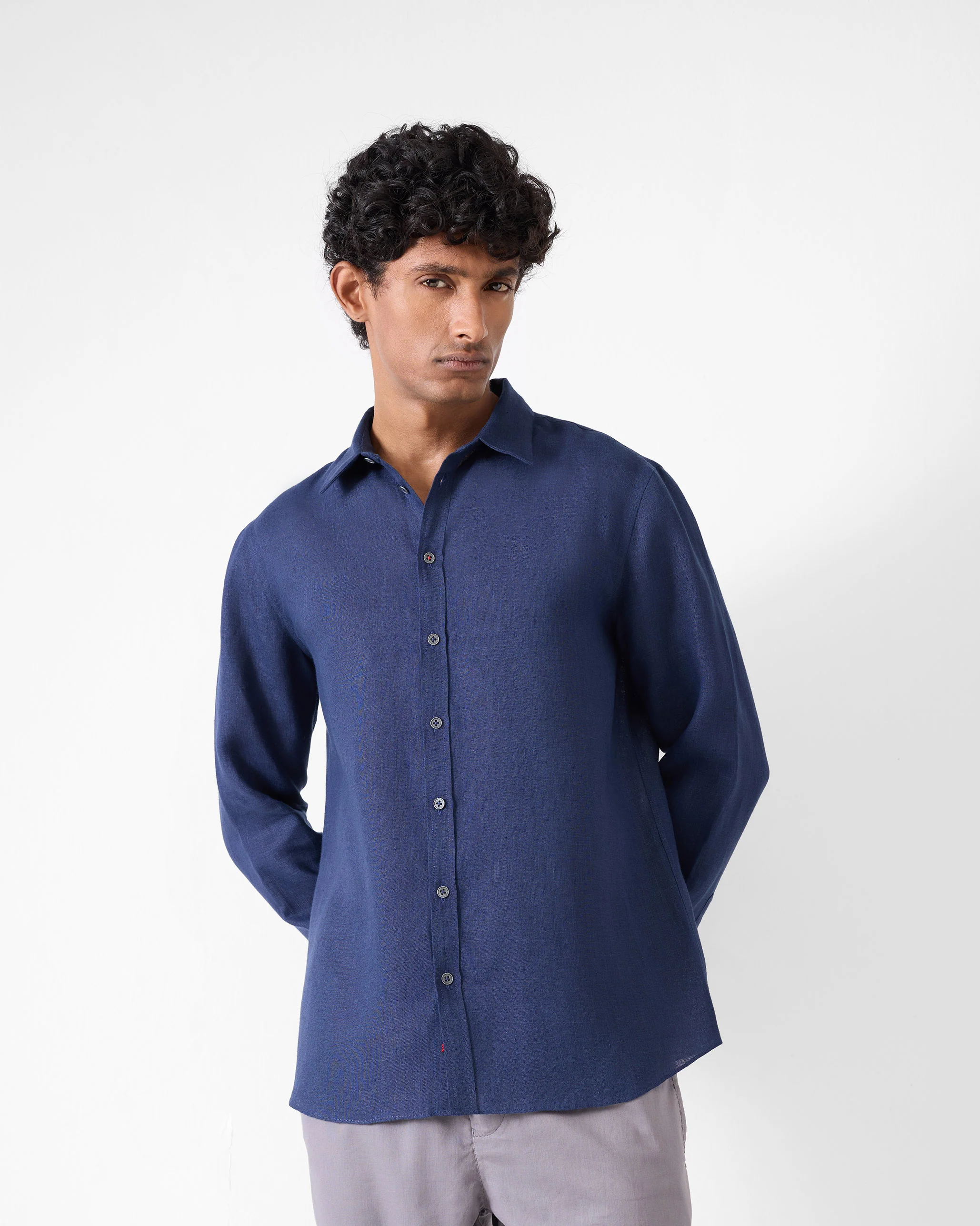 Classic Shirt - Navy - Image 5