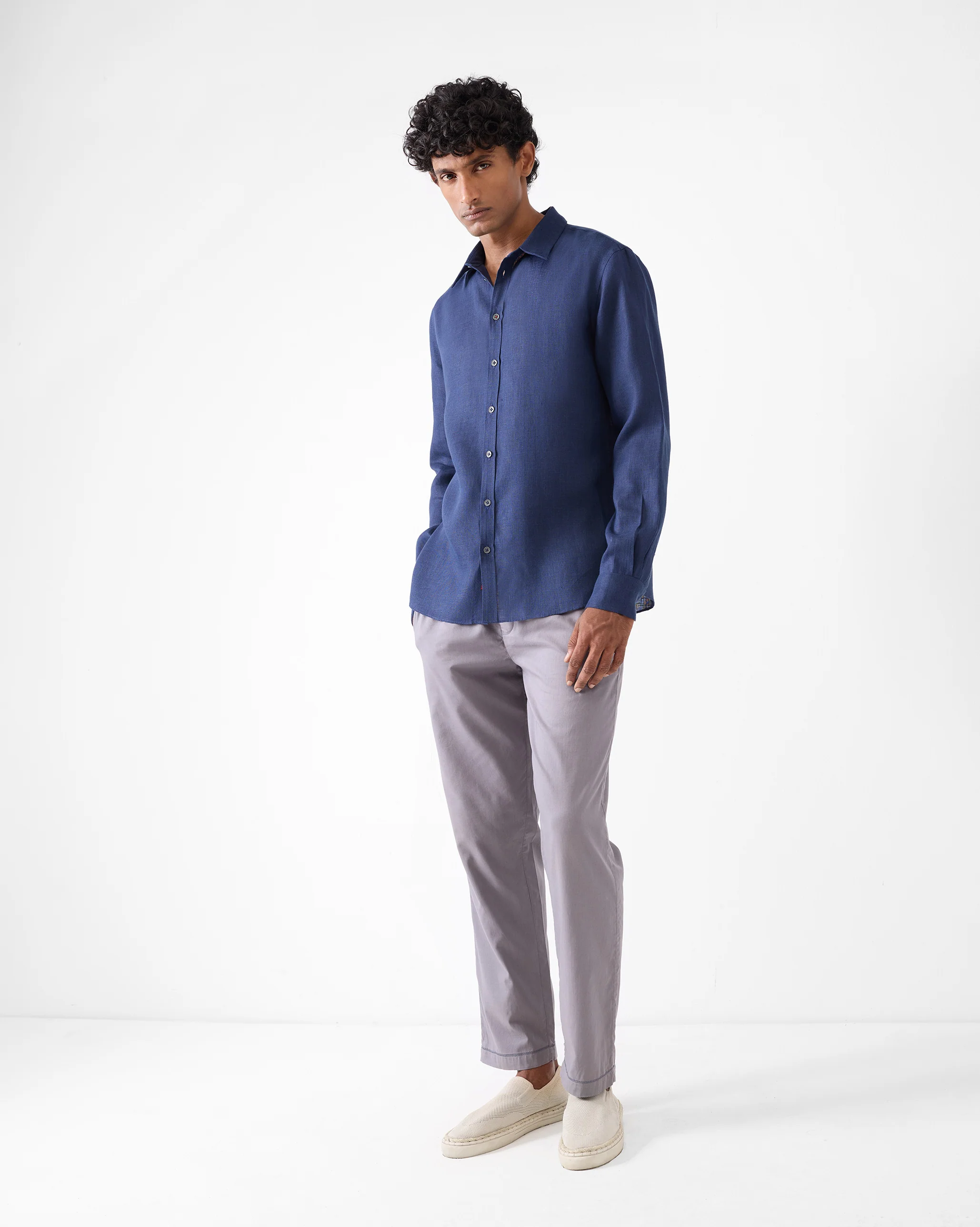 Classic Shirt - Navy - Image 8