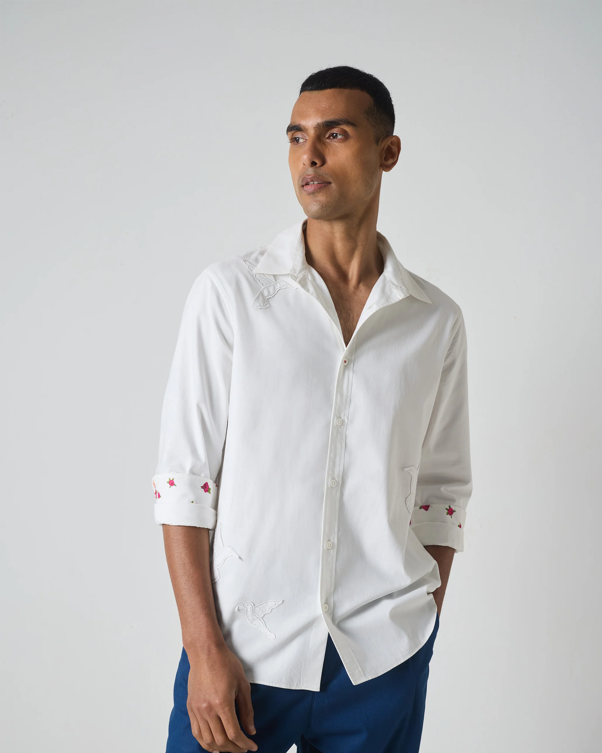 Classic Shirt - White Embroidered - Image 2