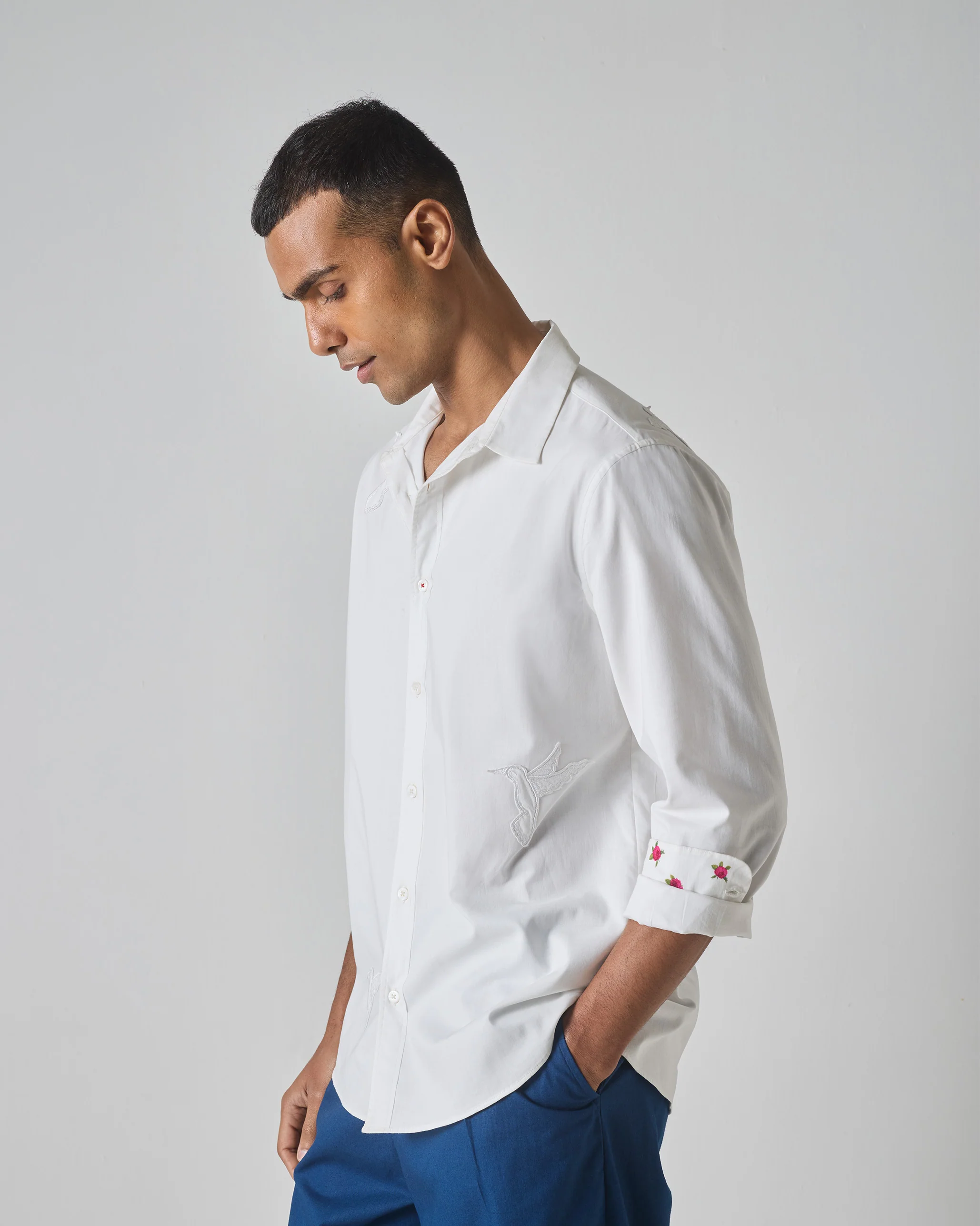 Classic Shirt - White Embroidered - Image 3