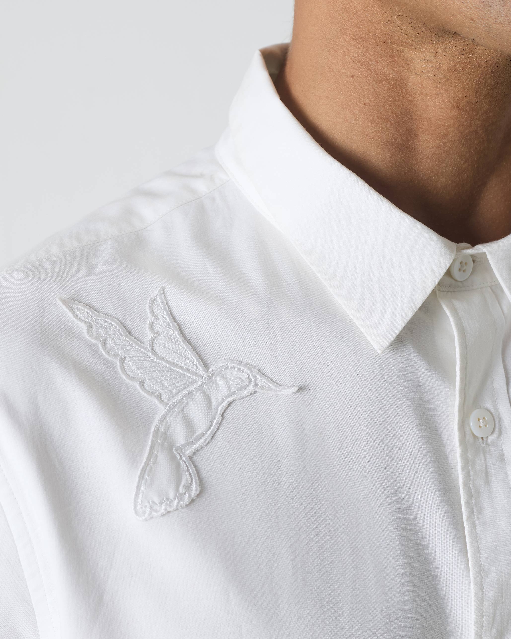 Classic Shirt - White Embroidered - Image 5