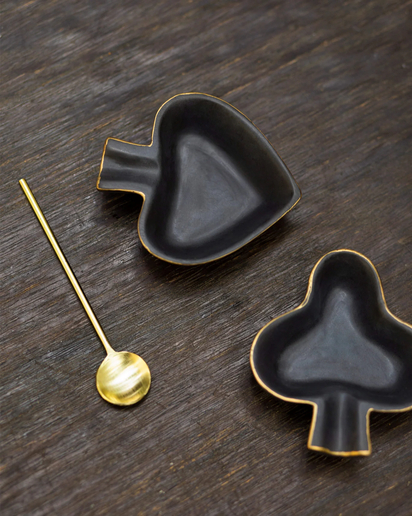 Club & Spade Trinket Dish with Spoon - Image 3