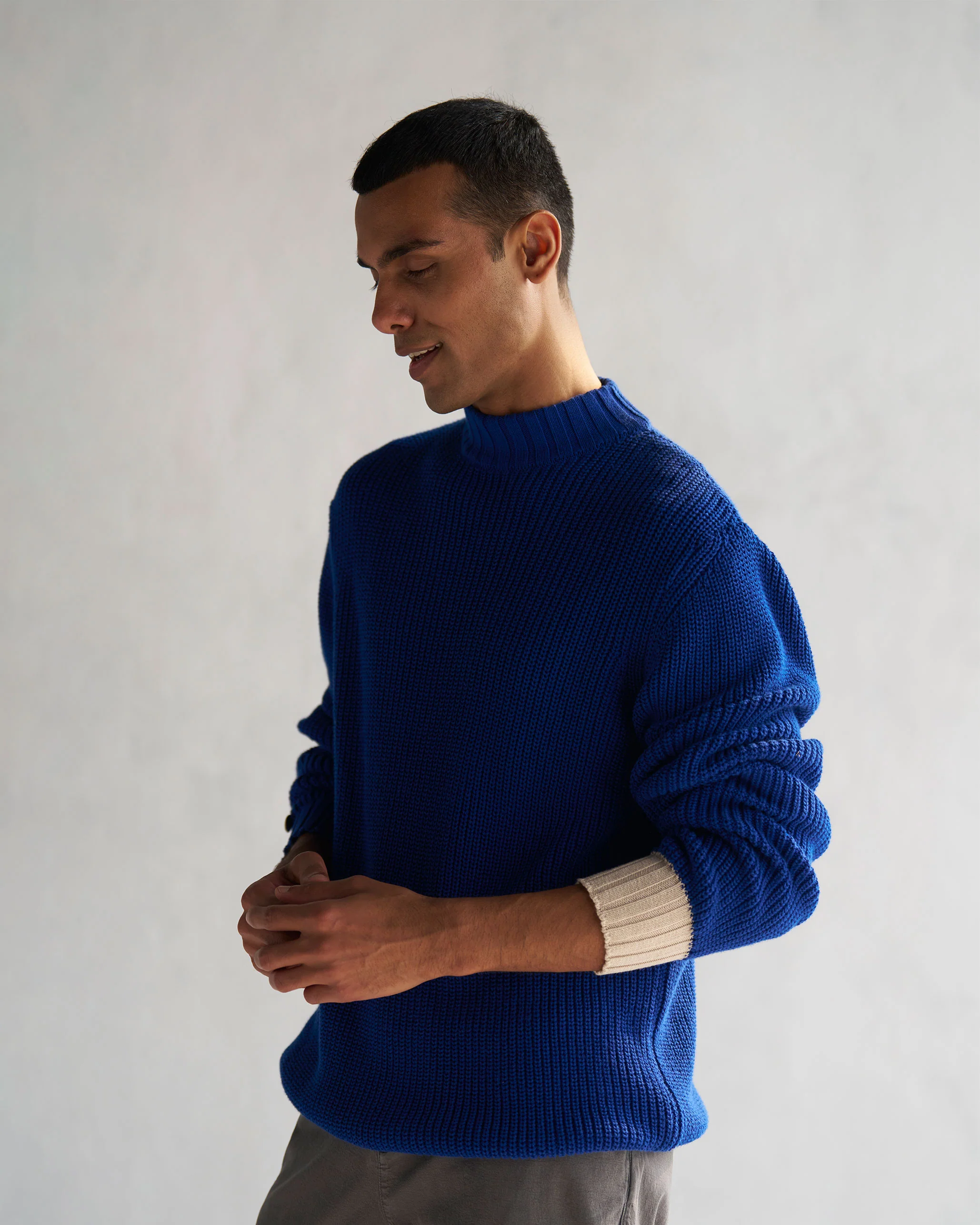Coast Crew-Neck Sweater - Blue - Image 3