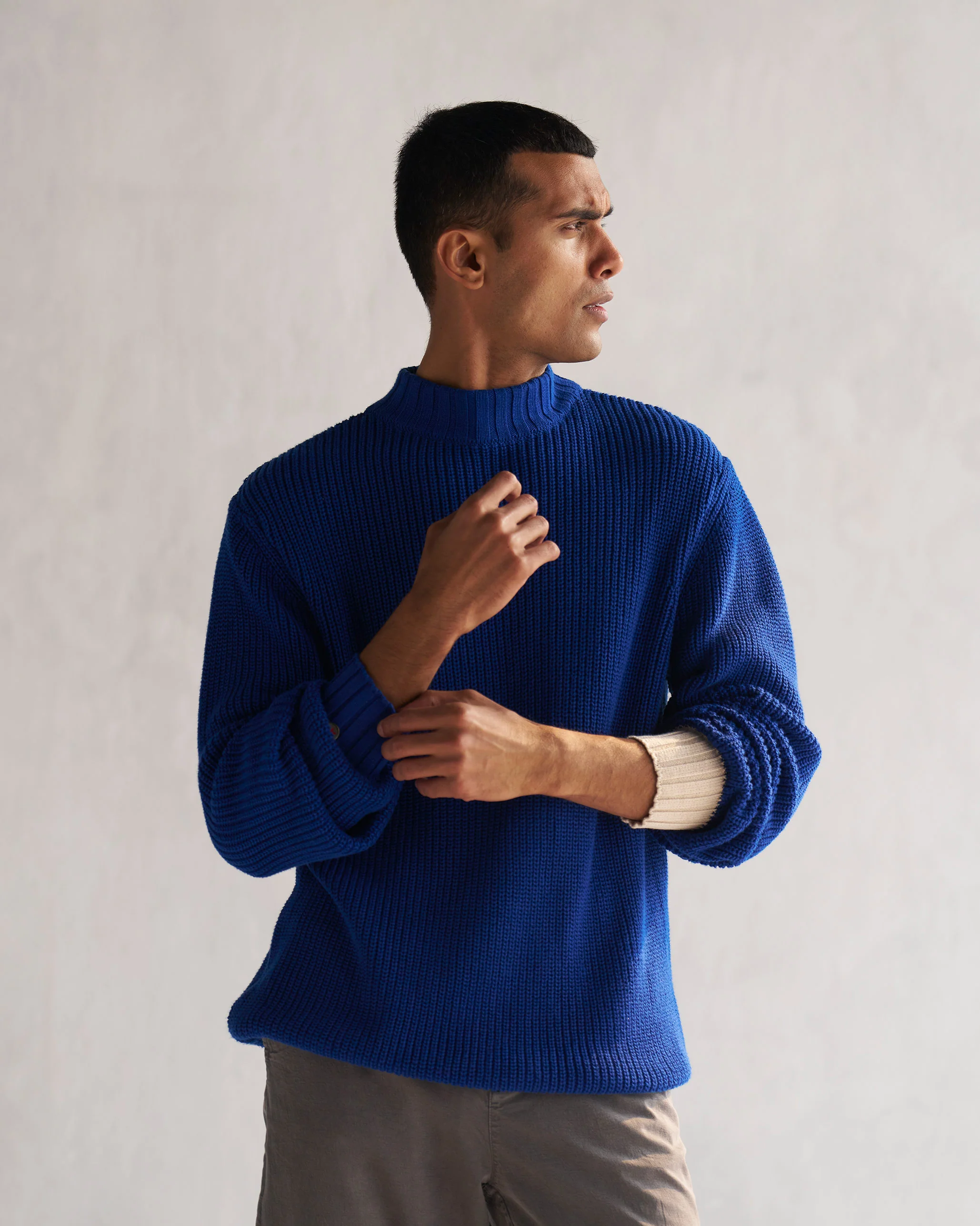 Coast Crew-Neck Sweater - Blue - Image 6