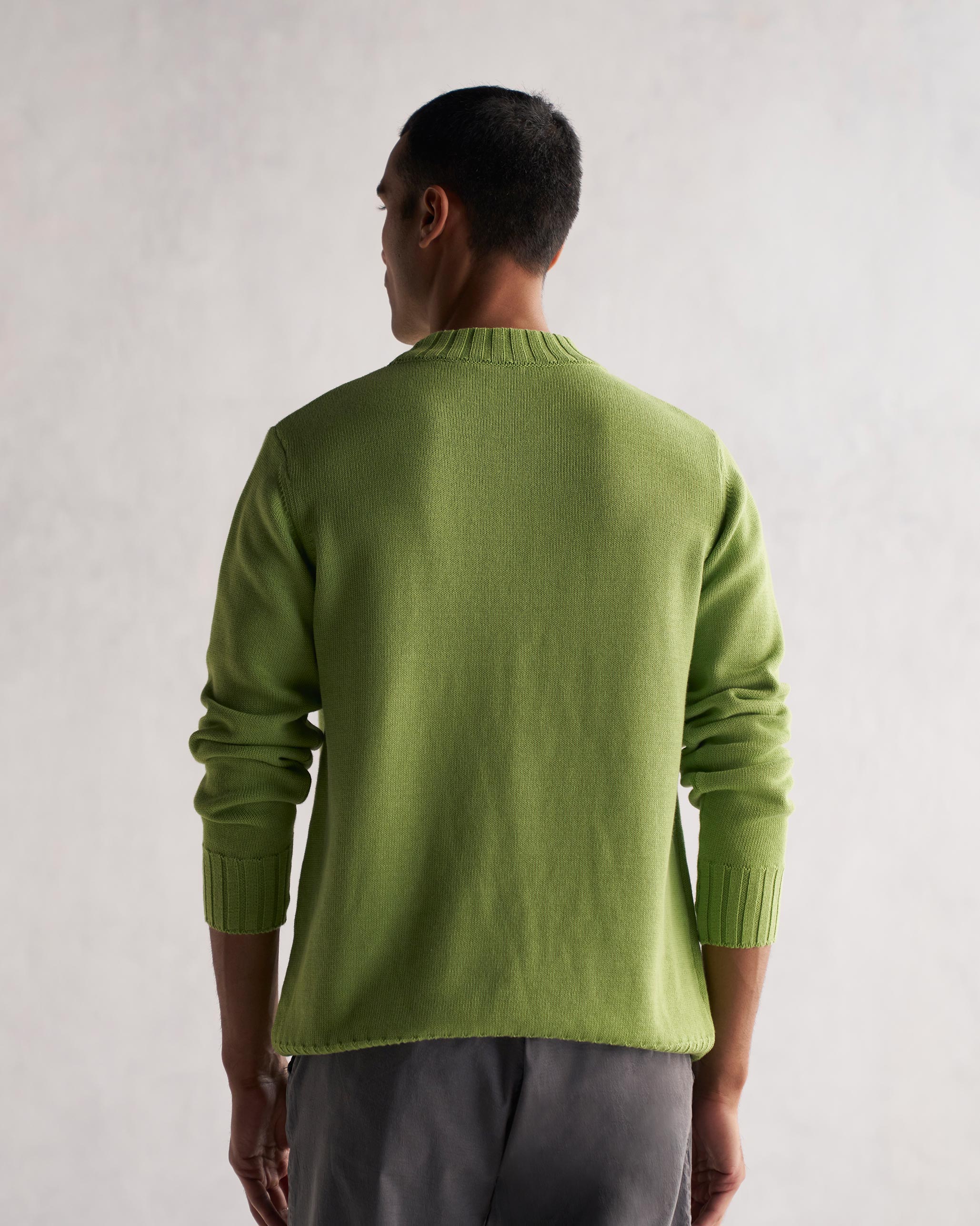 Coast Crew-Neck Sweater - Green - Image 3