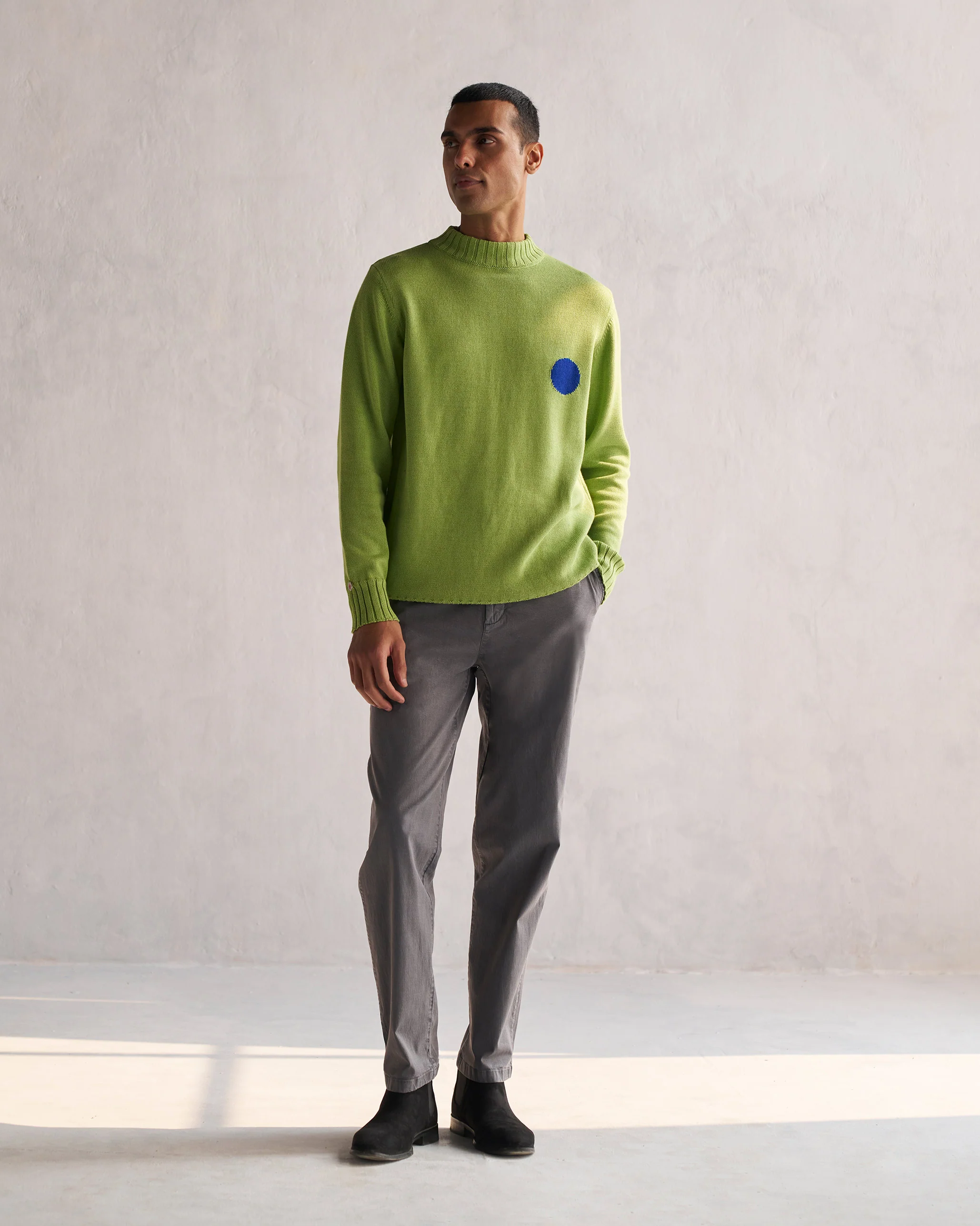 Coast Crew-Neck Sweater - Green - Image 5