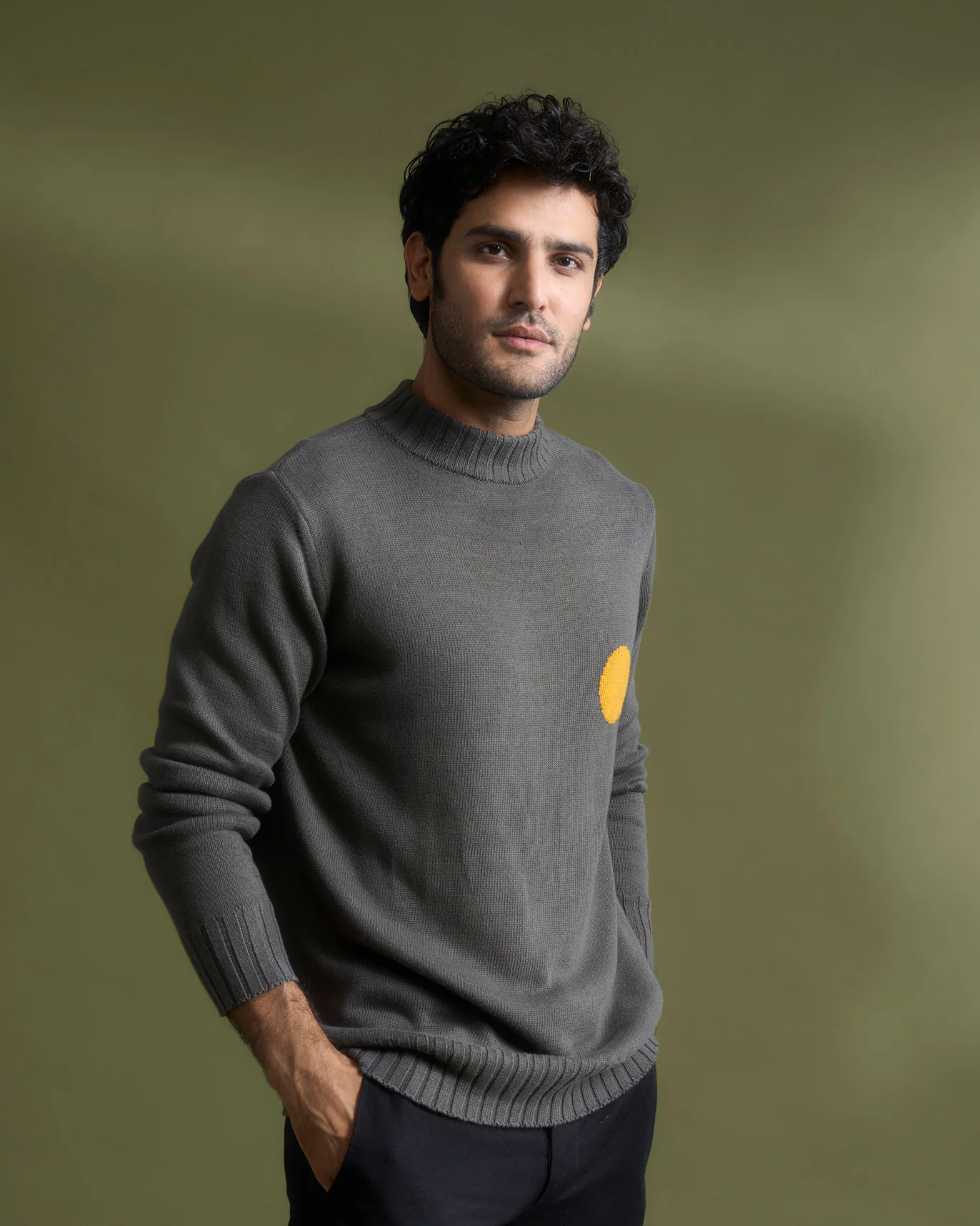 Coast Crew-Neck Sweater - Grey - Image 3