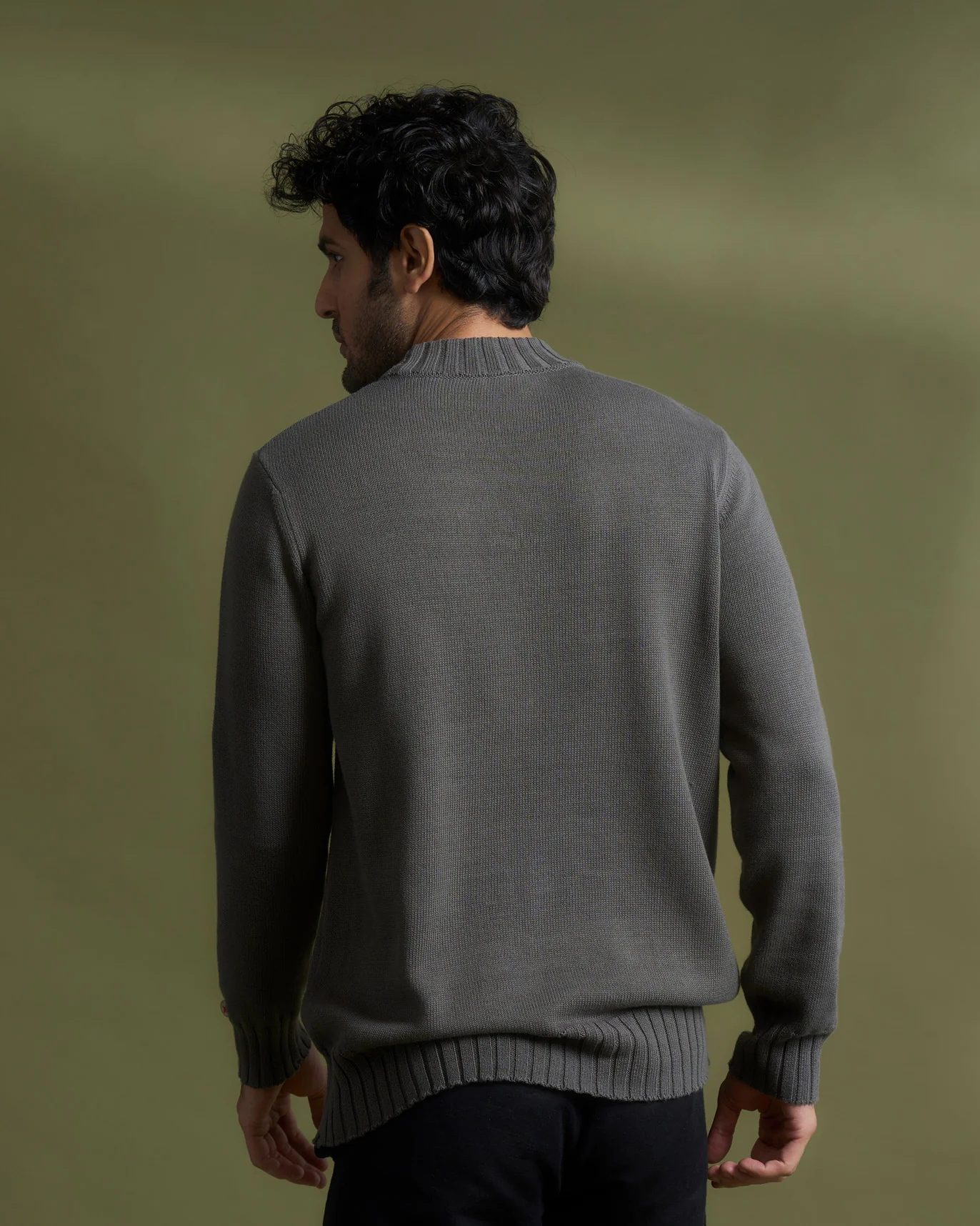 Coast Crew-Neck Sweater - Grey - Image 4