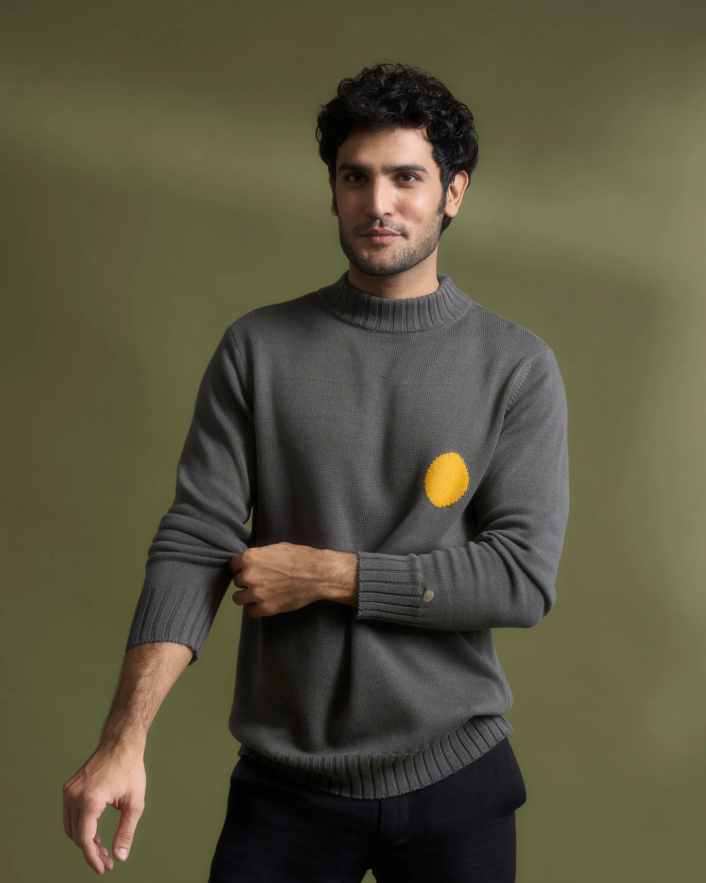 Coast Crew-Neck Sweater - Grey - Image 6