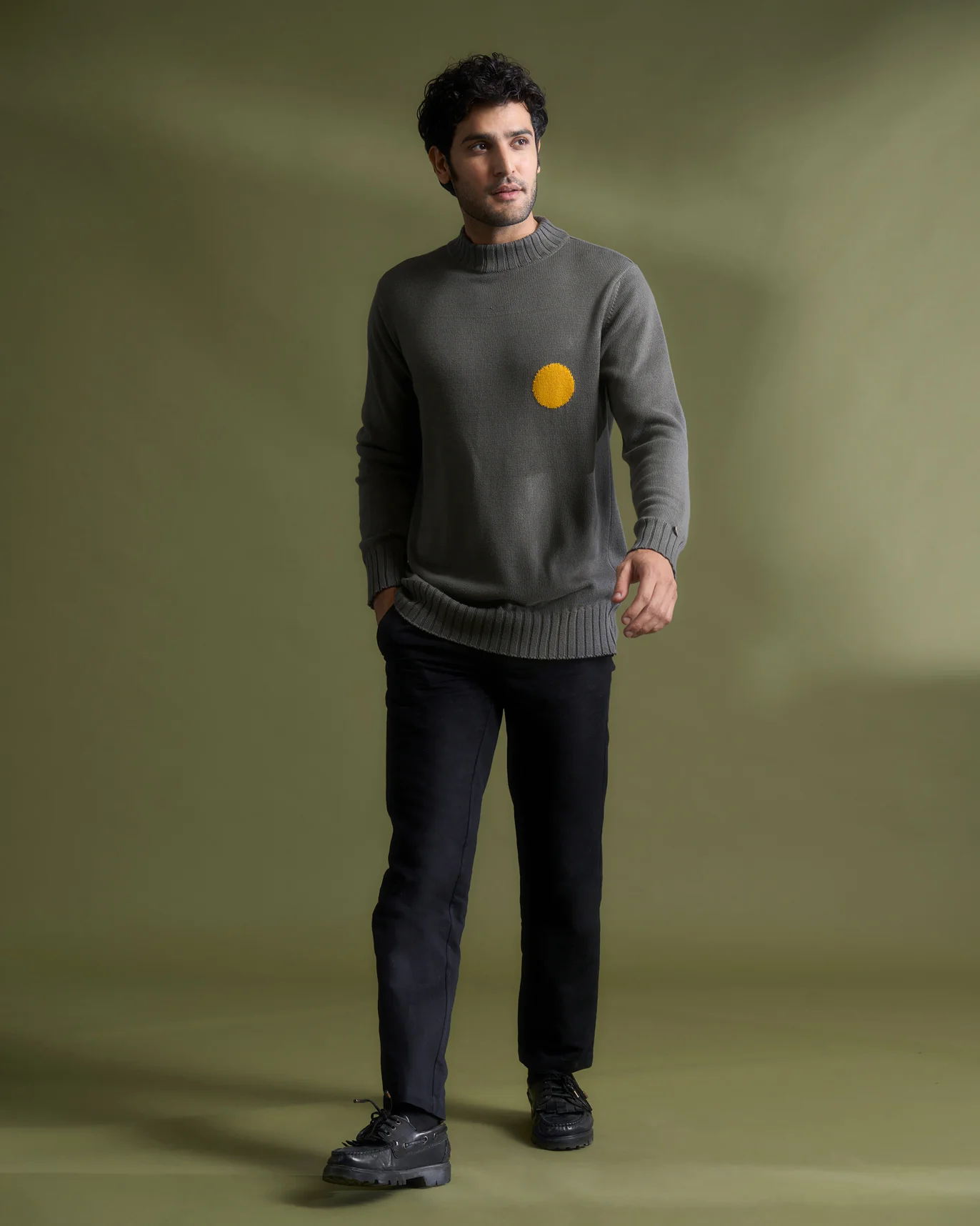 Coast Crew-Neck Sweater - Grey - Image 7
