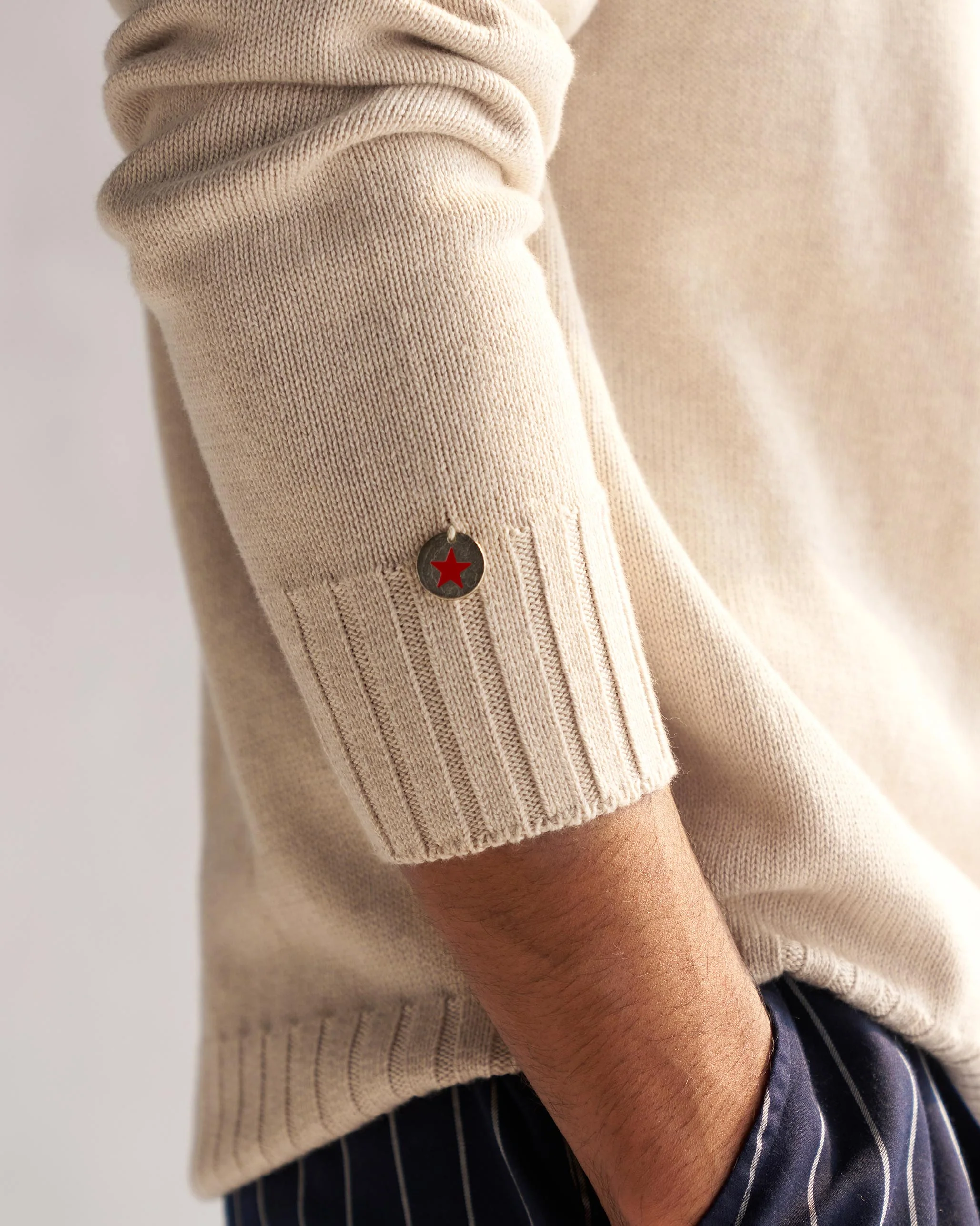 Coast Crew-Neck Sweater - Oatmeal - Image 3