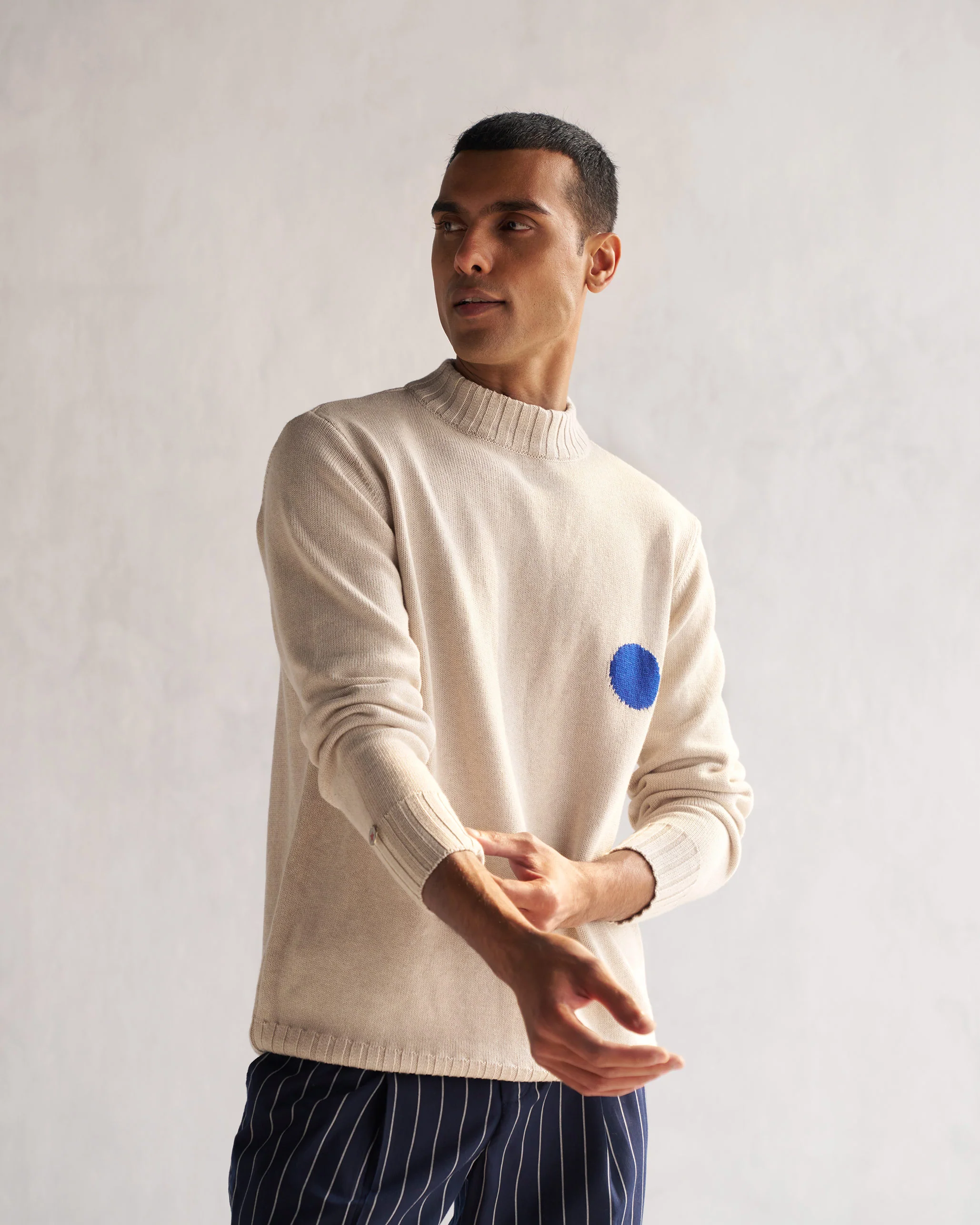 Coast Crew-Neck Sweater - Oatmeal - Image 4
