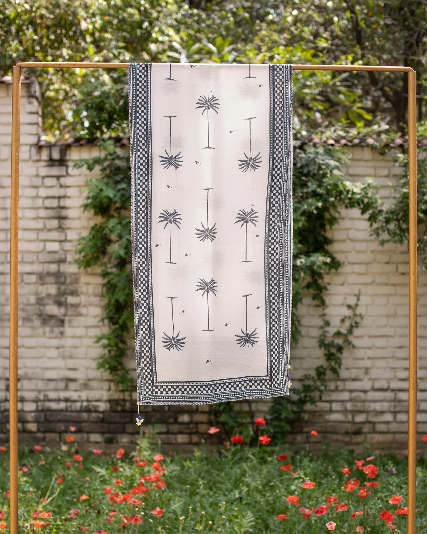 Coast Scarf - White & Blue - Image 3