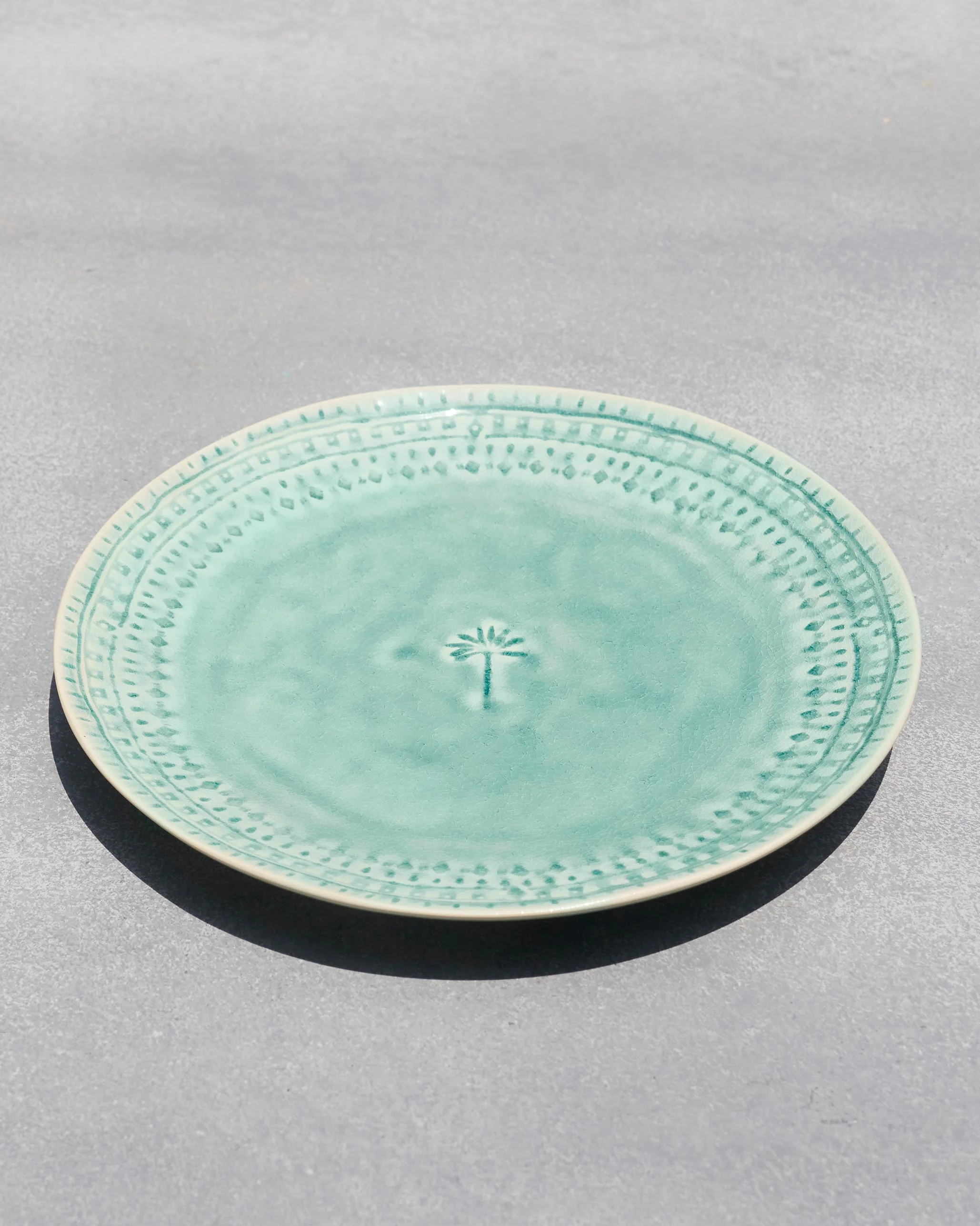 Coco Palm Dinner Plate - Aqua - Image 2