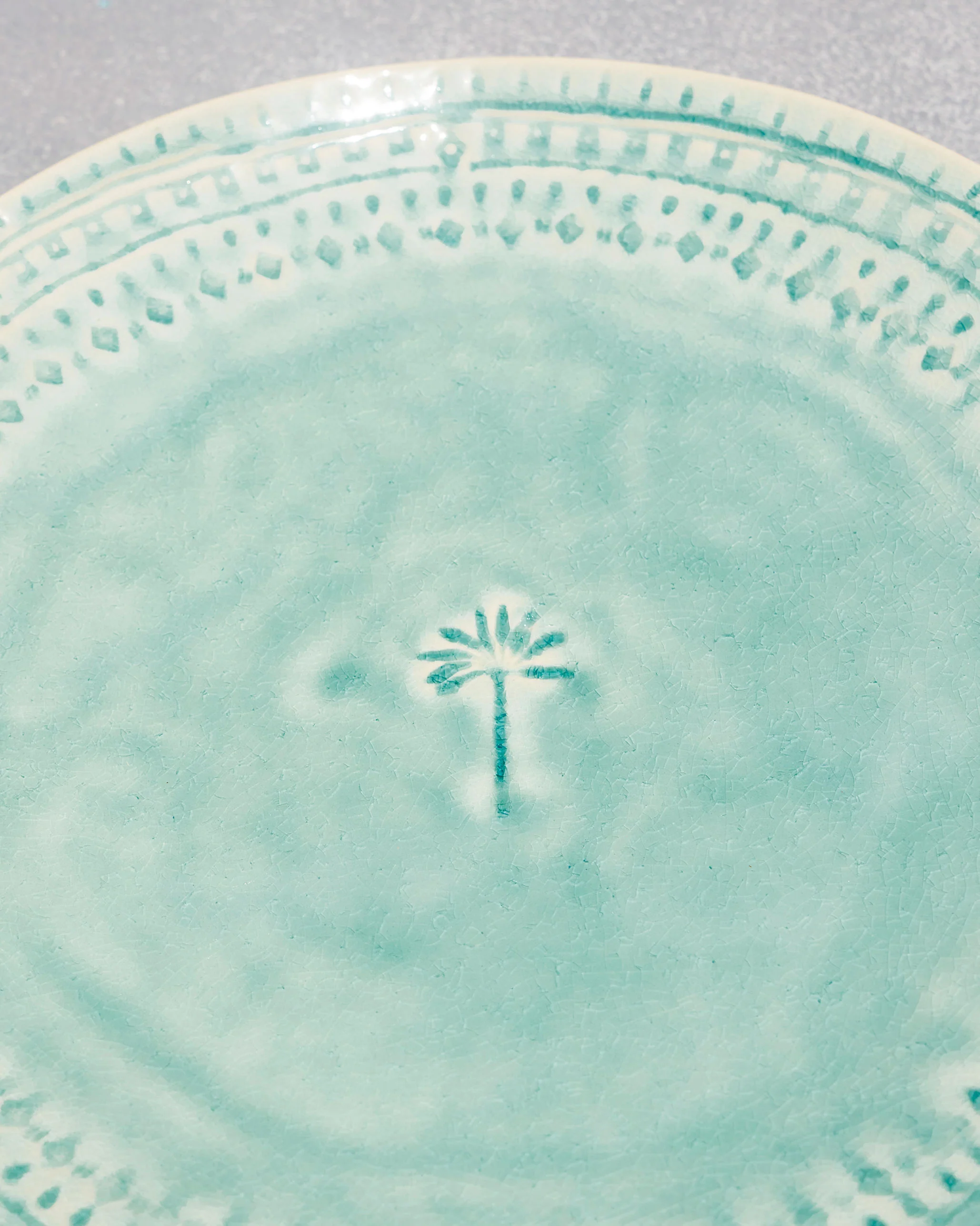 Coco Palm Dinner Plate - Aqua - Image 3