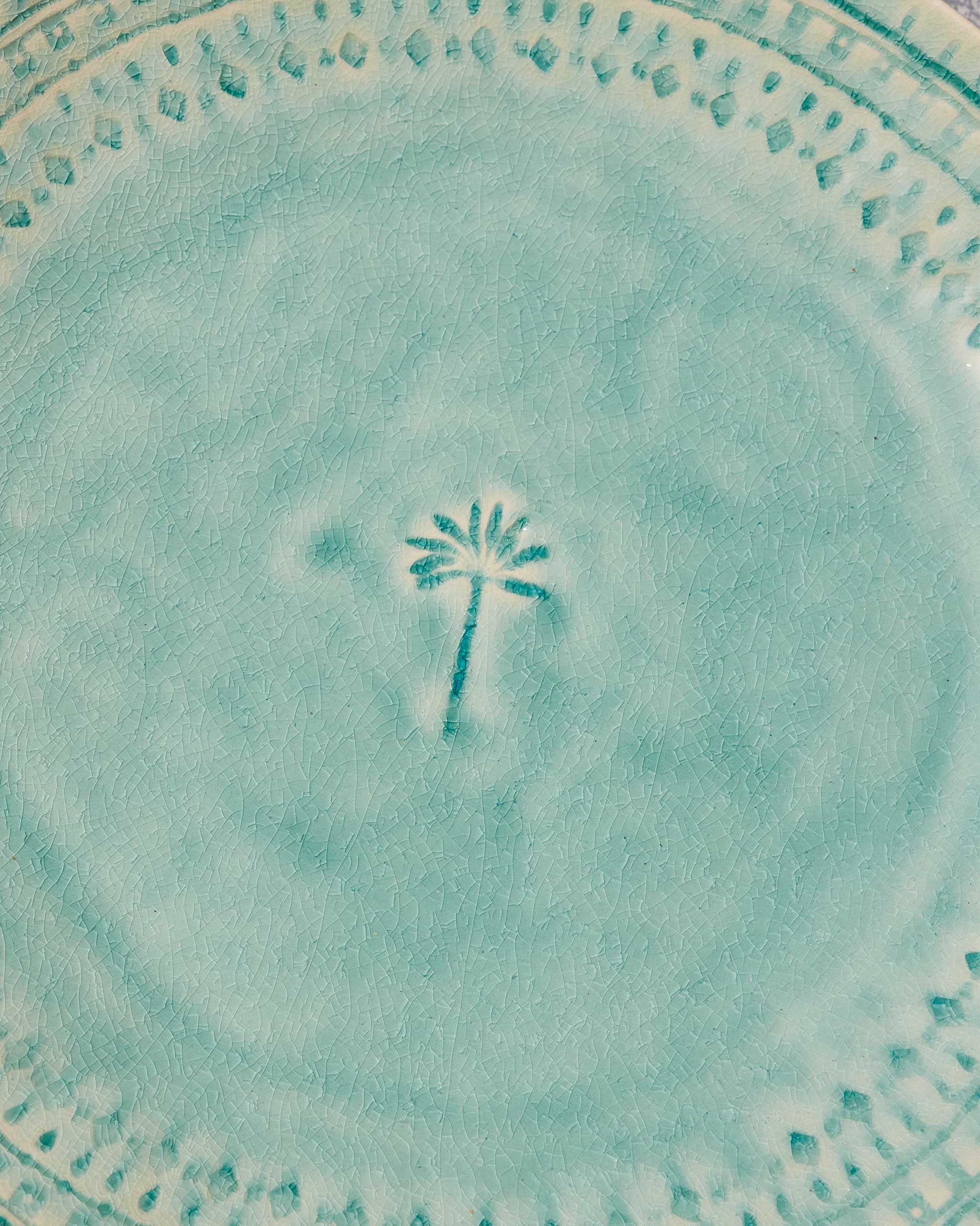 Coco Palm Dinner Plate - Aqua - Image 5