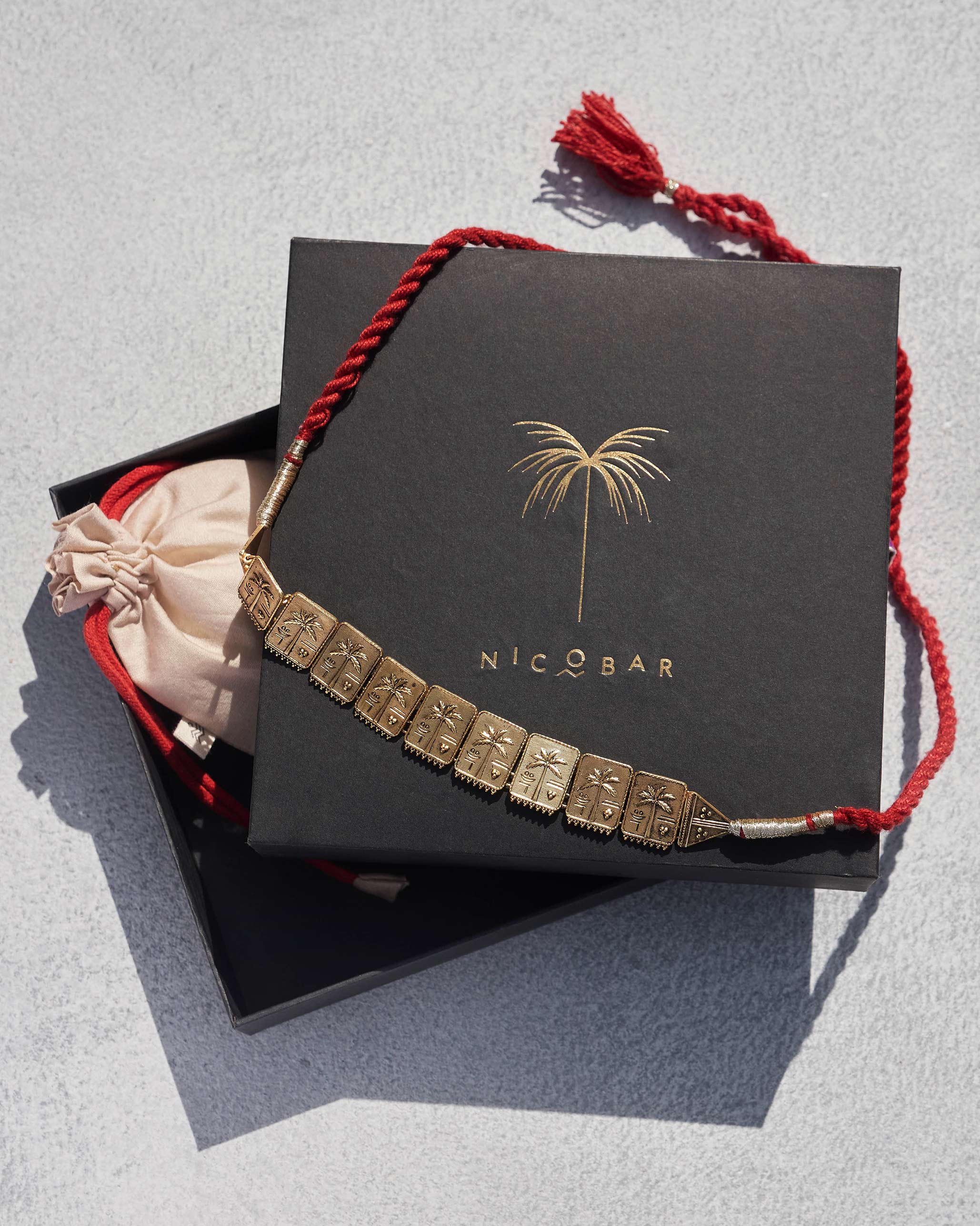 Coco Palm Necklace - Antique Gold - Image 3