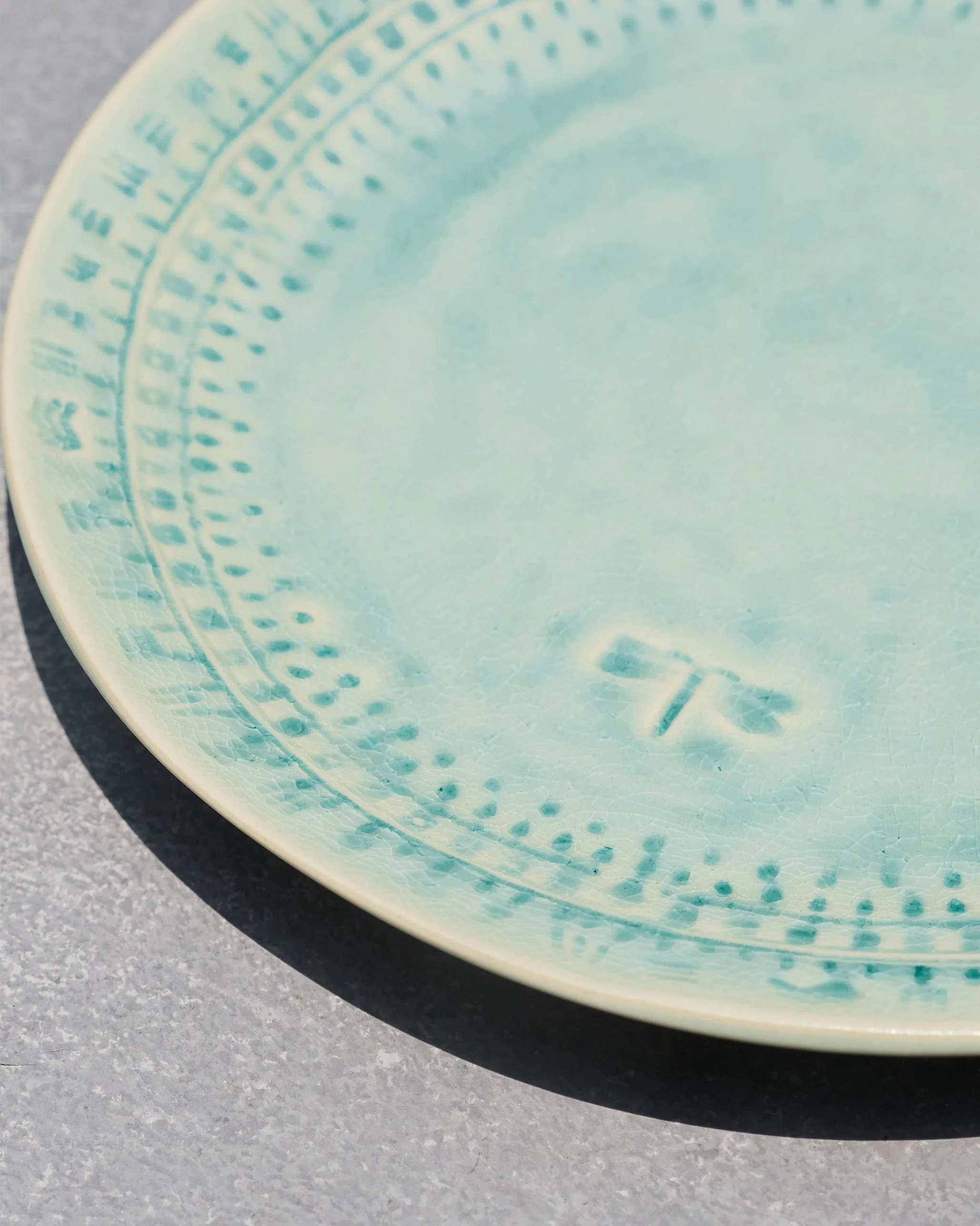 Coco Palm Quarter Plate - Aqua - Image 3