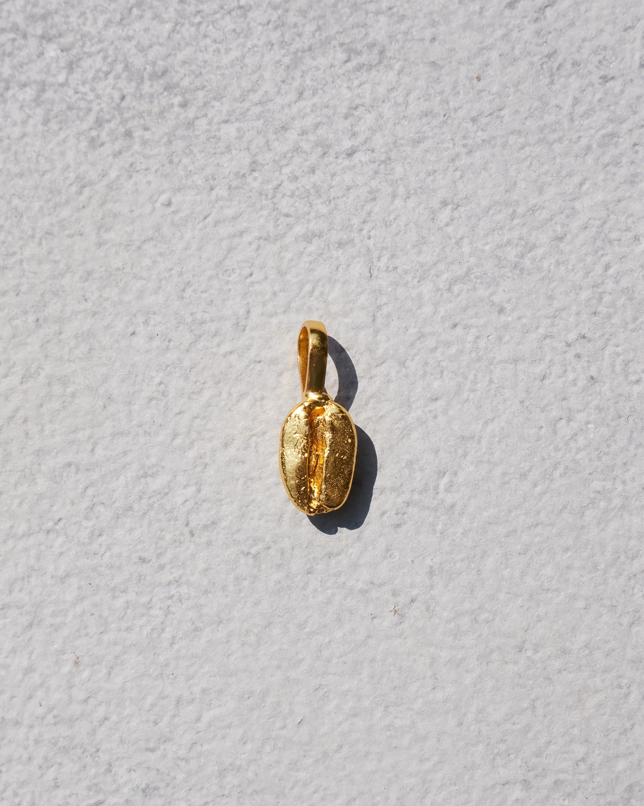Coffee Bean Charm - Gold - Image 3