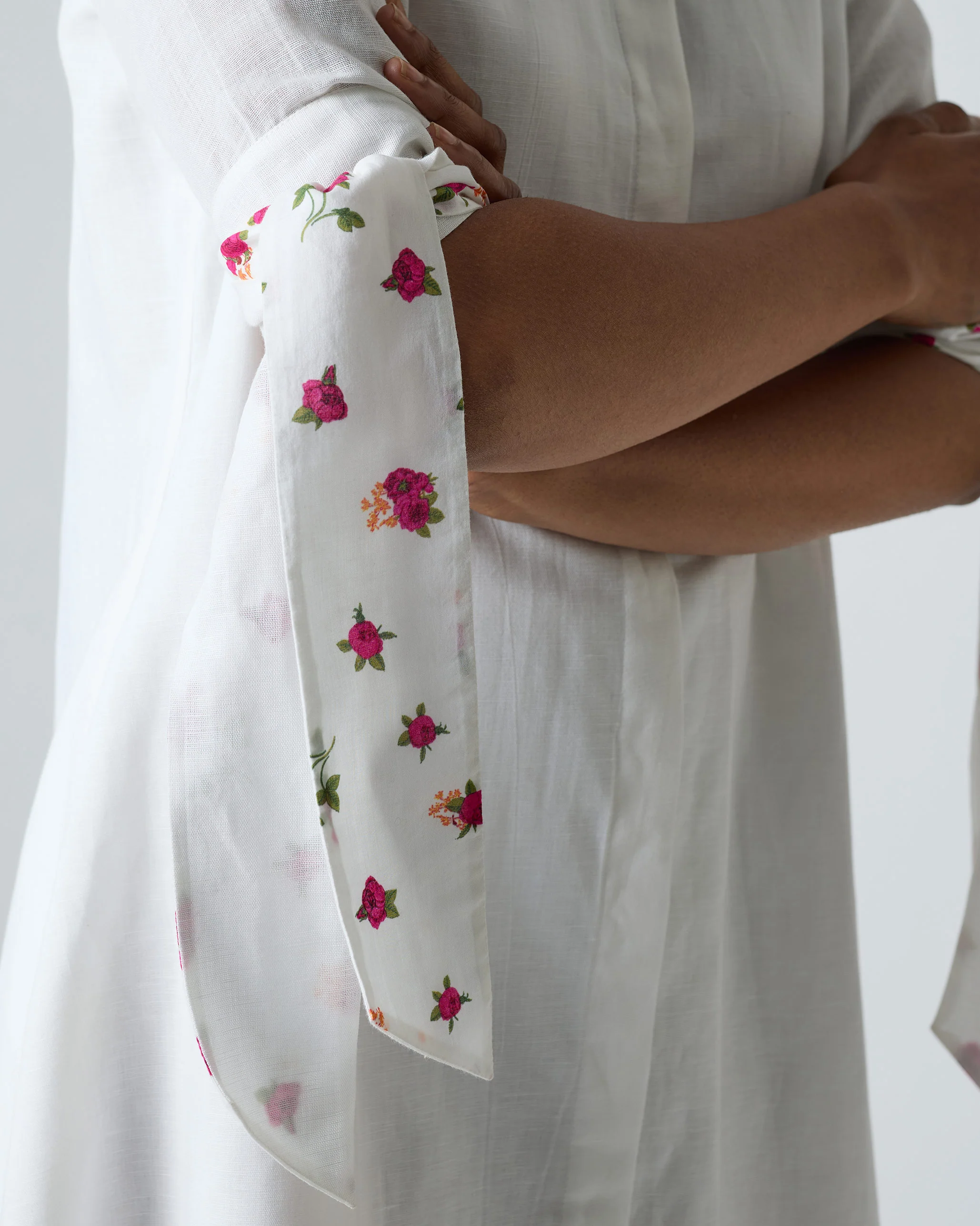 Collared Dress - White - Image 3