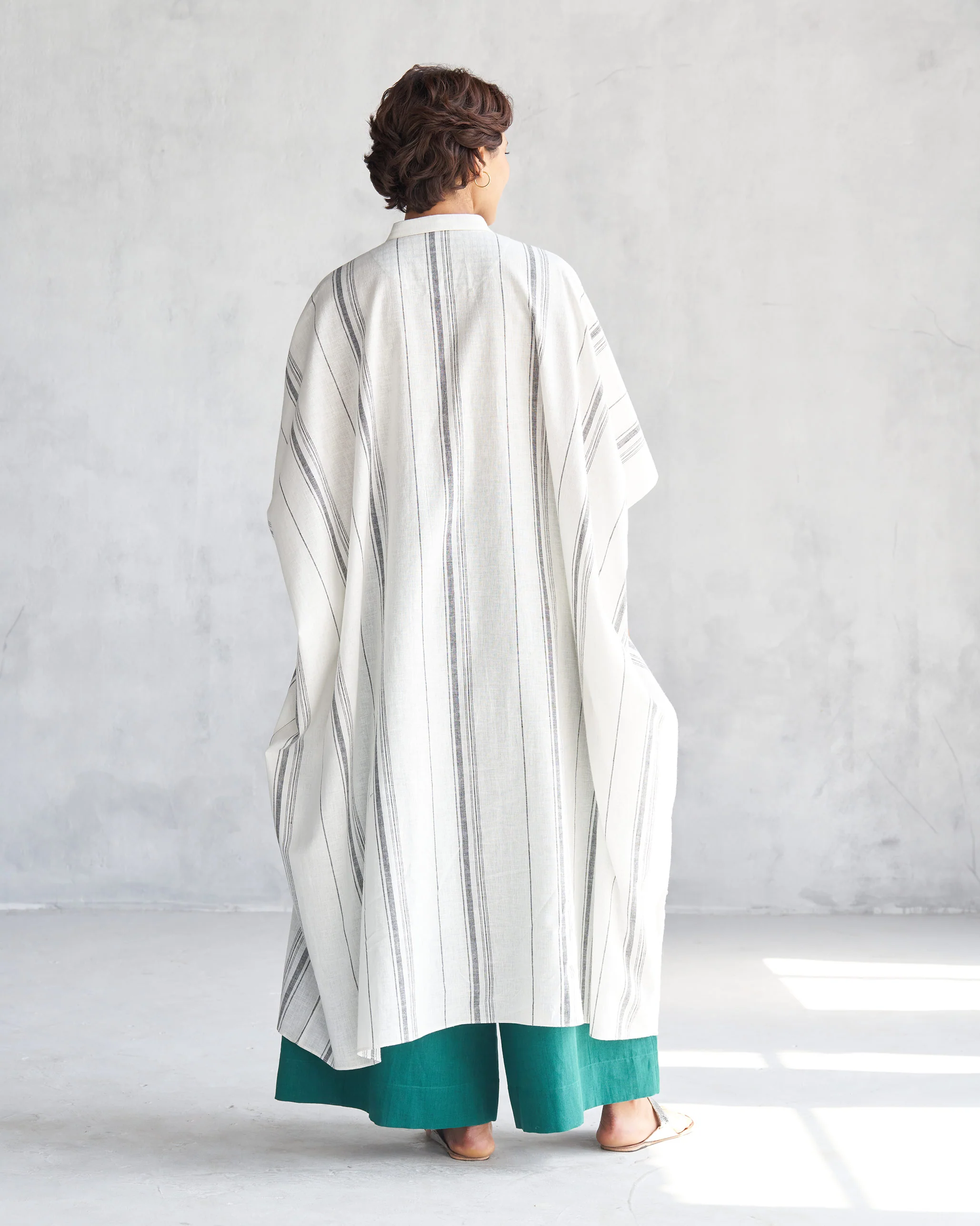 Collared Kaftan - Ivory - Image 5
