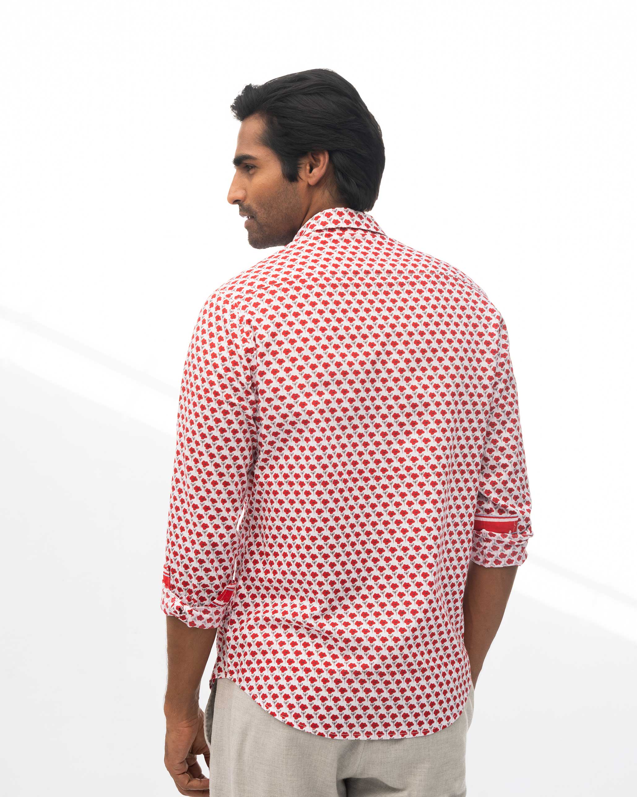 Collared Kochi Shirt - Red - Image 4