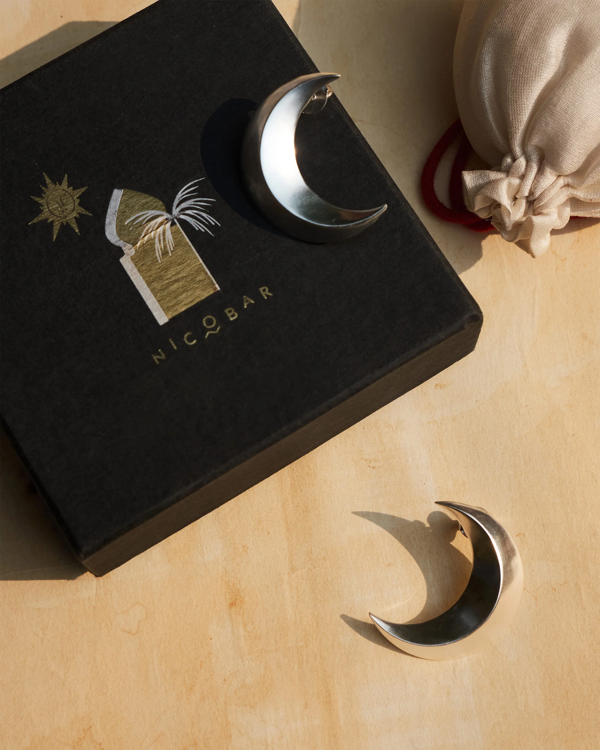 Crescent Studs Small - Silver - Image 2