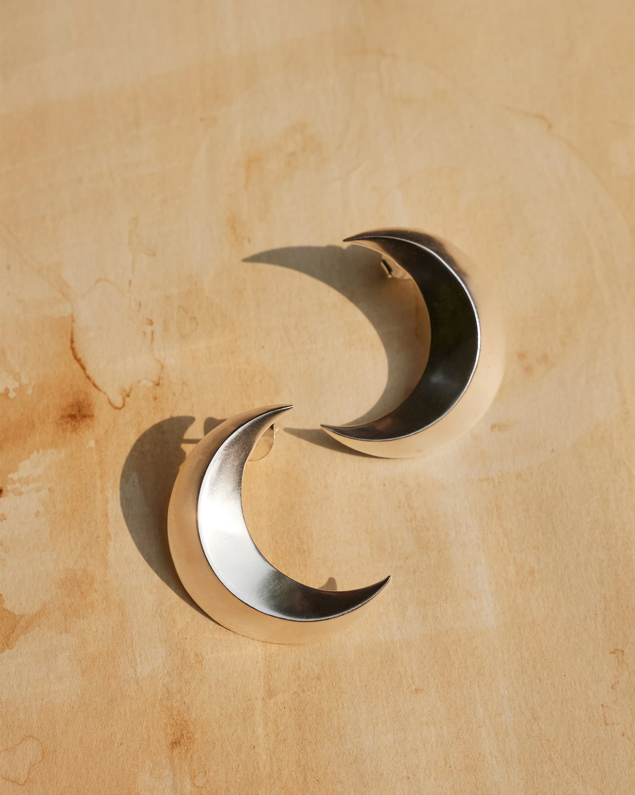 Crescent Studs Small - Silver - Image 3
