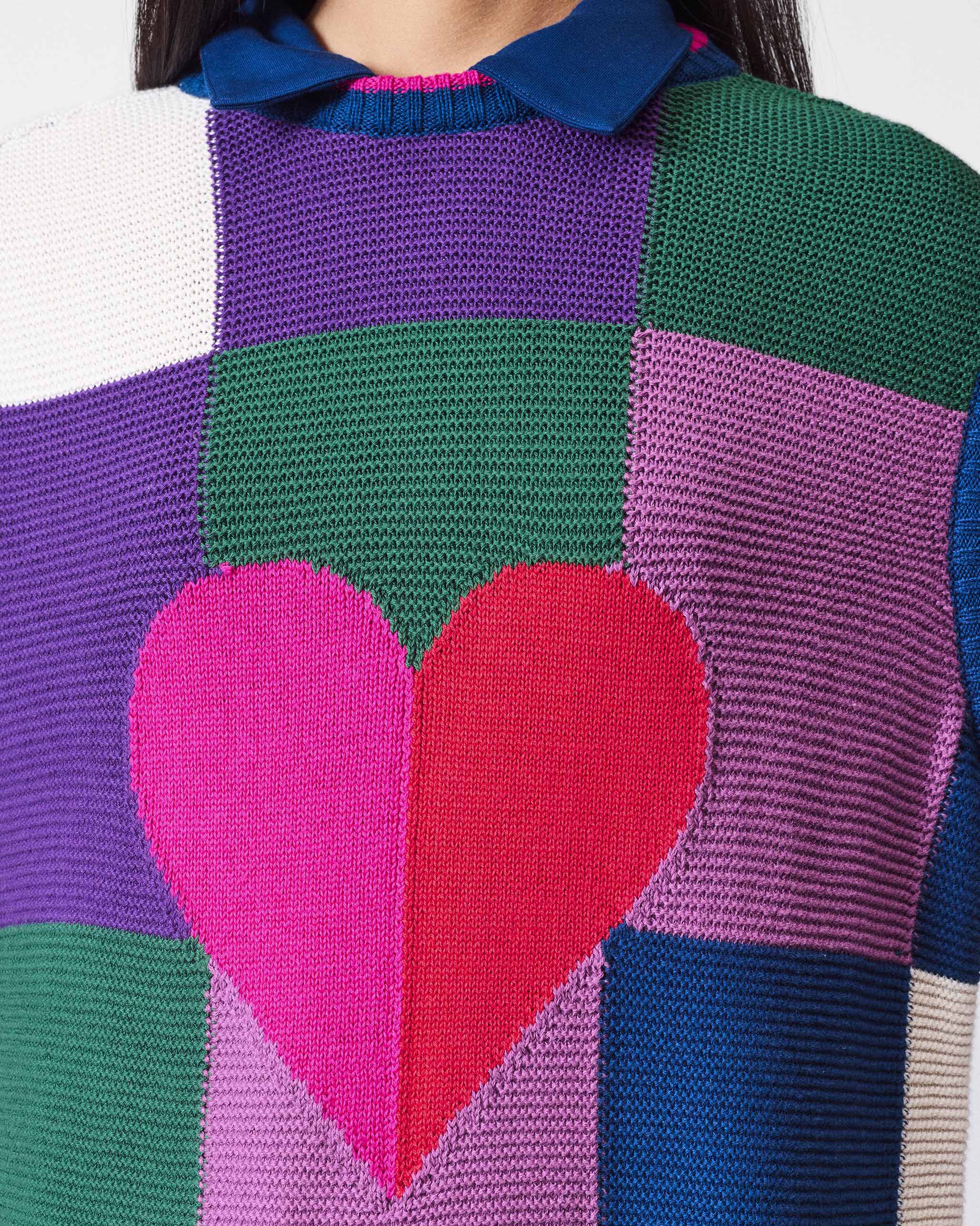 Cross Beat Sweater Dress - Multicolour - Image 5