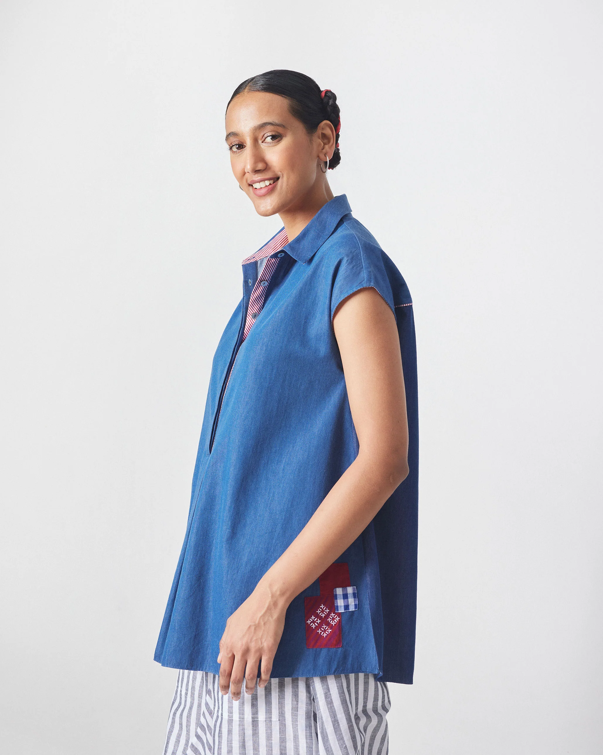 Daisy Top - Denim - Image 4