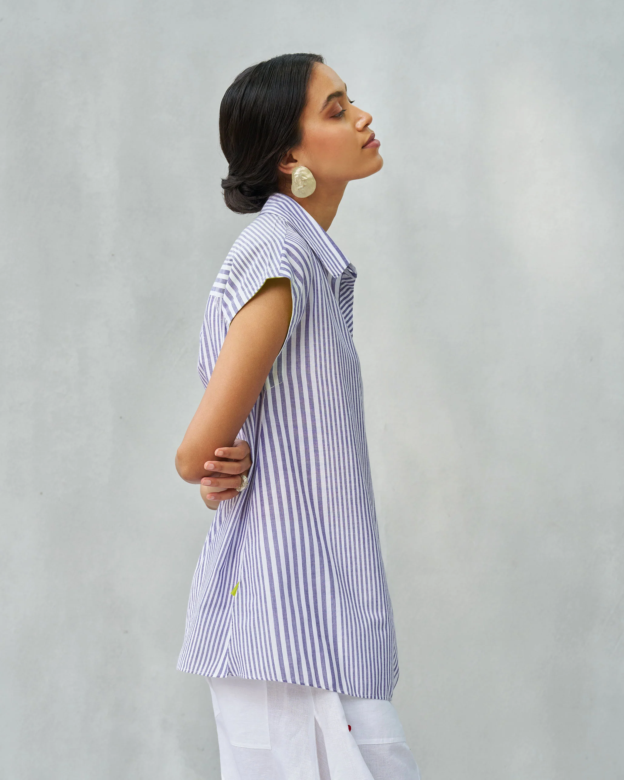 Daisy Top - Purple & White - Image 3