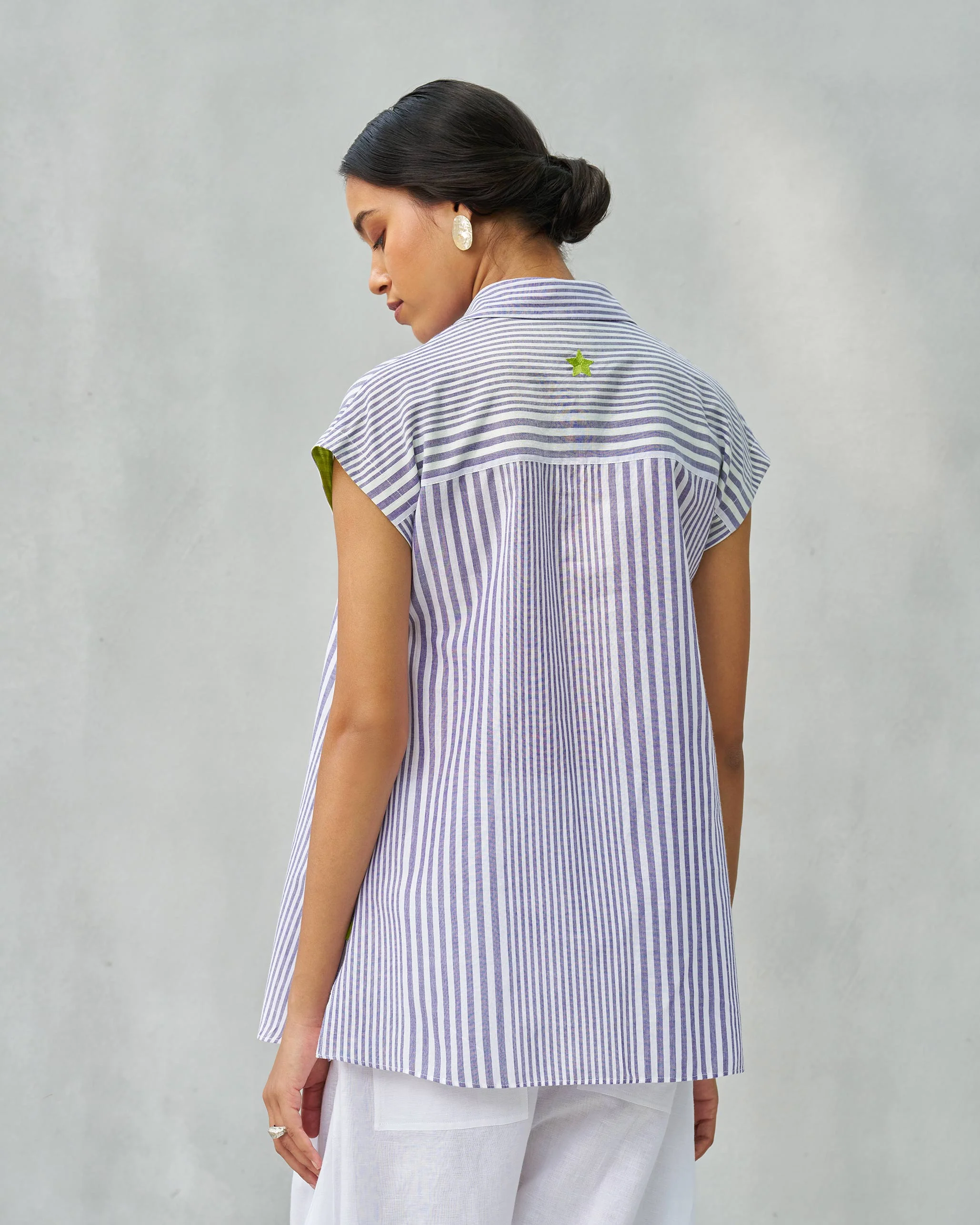 Daisy Top - Purple & White - Image 5