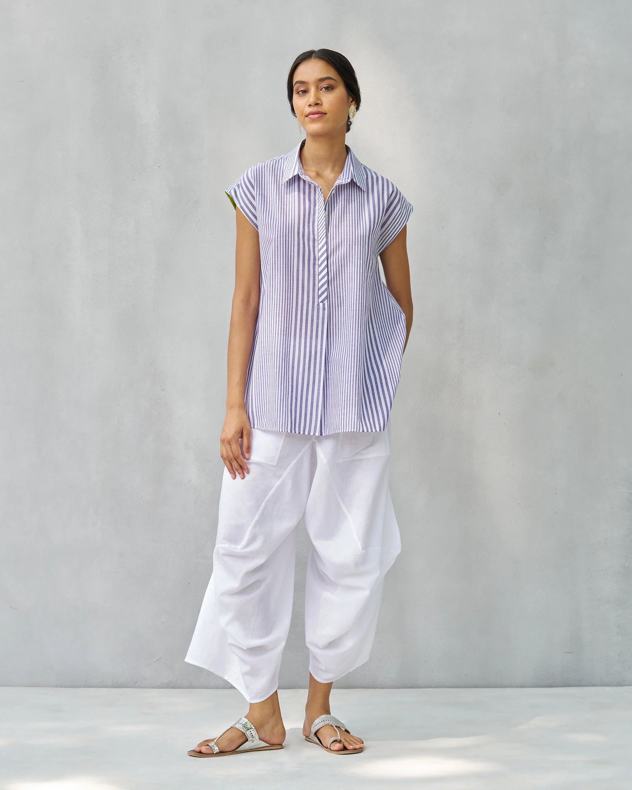 Daisy Top - Purple & White - Image 7