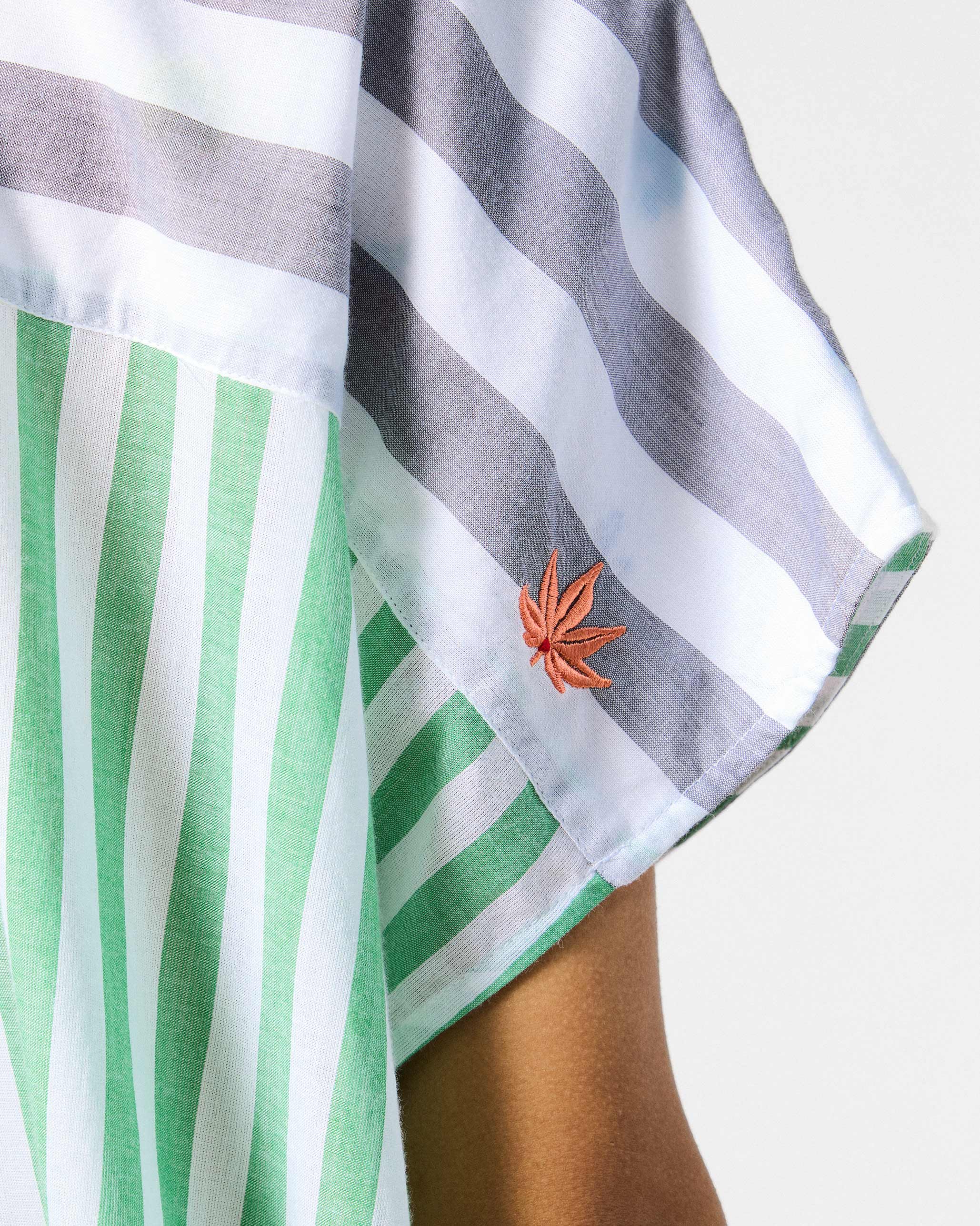 Dali Kaftan - Green & Grey Stripes - Image 4