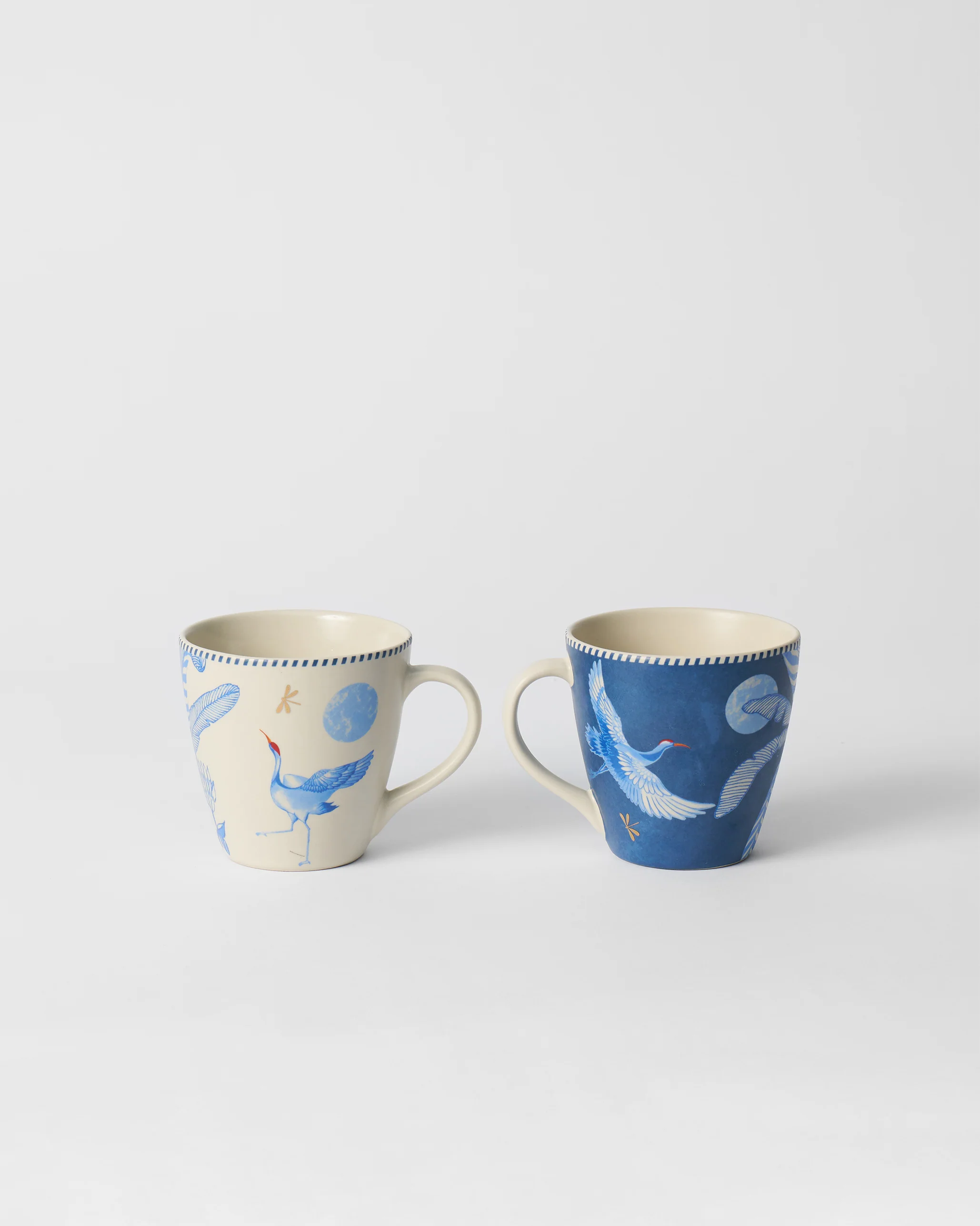 Dancing Crane Conical Mug - Set of 2 - Image 4